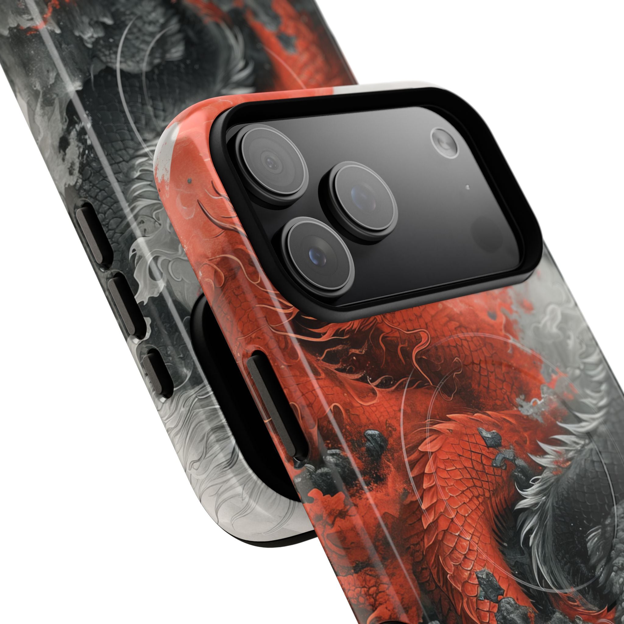 Twin Dragons Crimson iPhone 17 Pro Max Case - Tough+