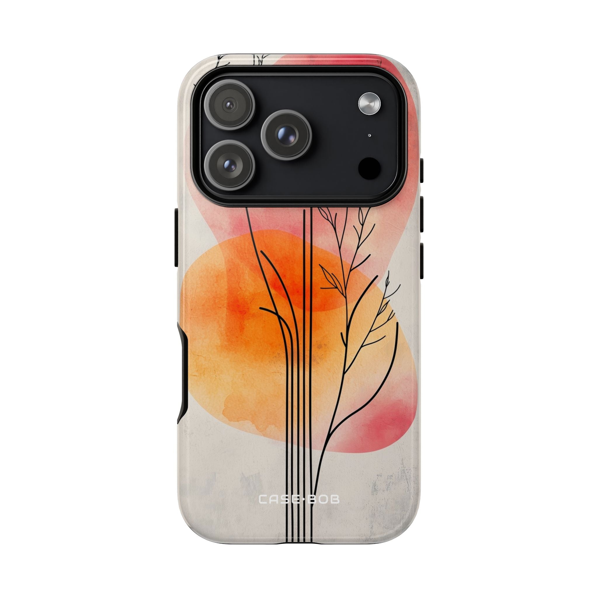 Curved Stem Sunset iPhone 17 Pro Case - Tough