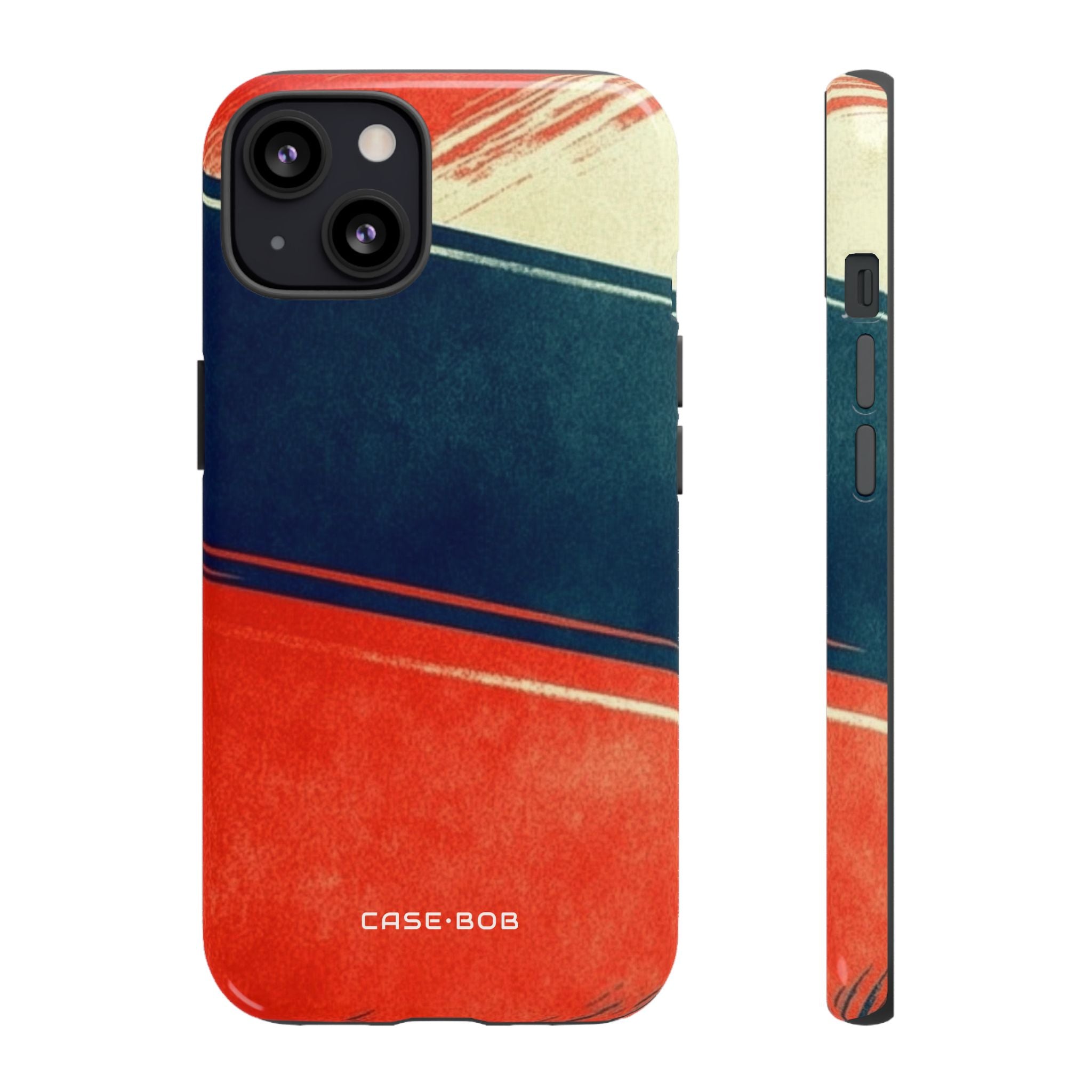 Blue Diagonal Motion iPhone 13 Case - Tough