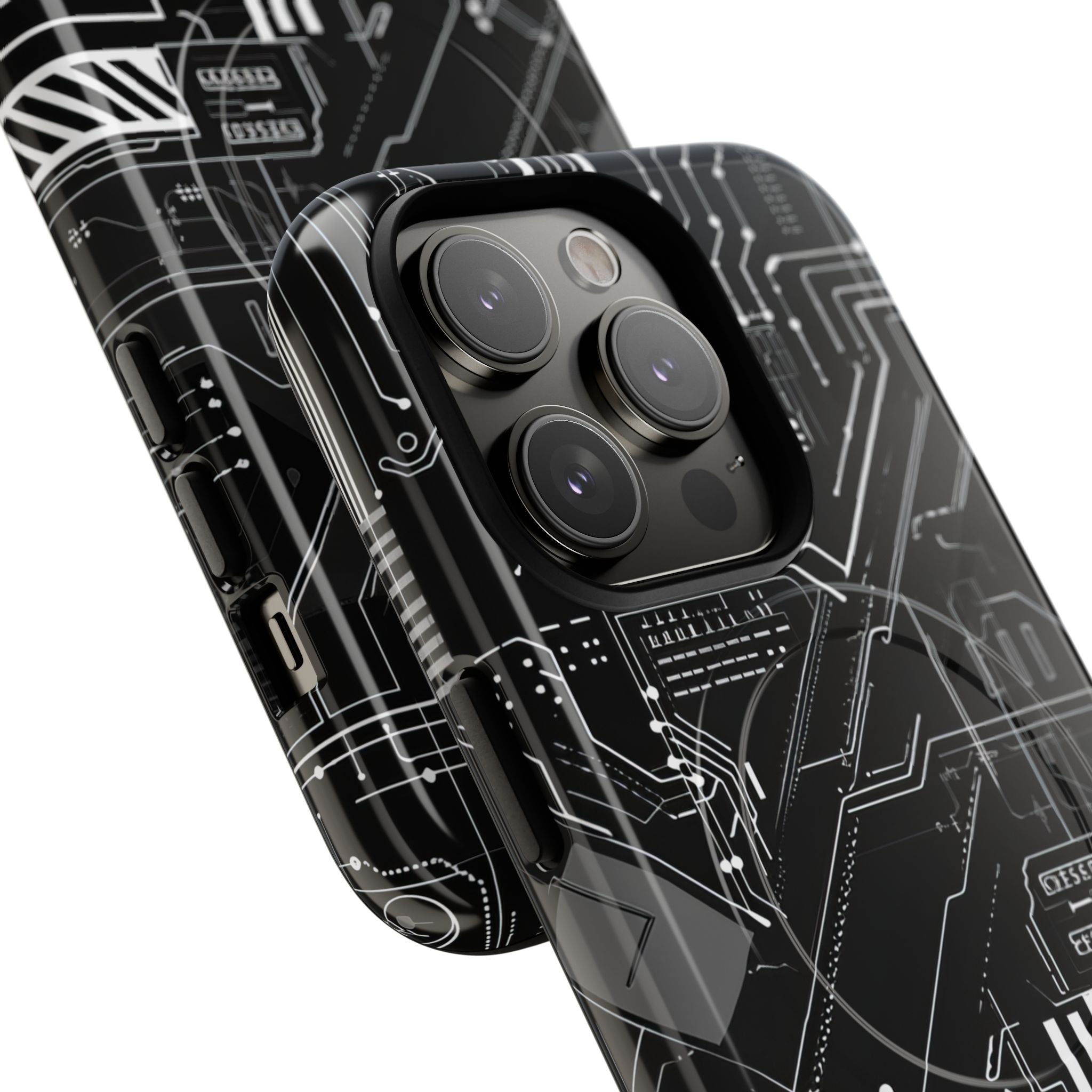 Futuristic Circuit Grid iPhone 14 - Tough+