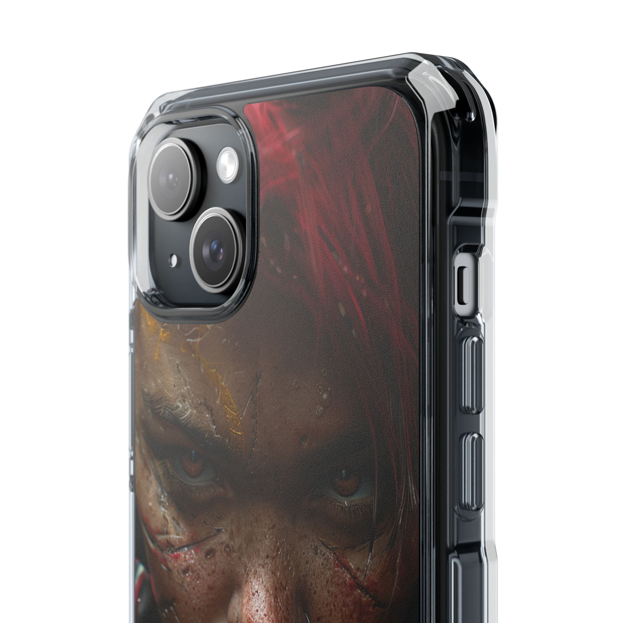 Cyberpunk Rebel Portrait iPhone 15 - Impact Clear+