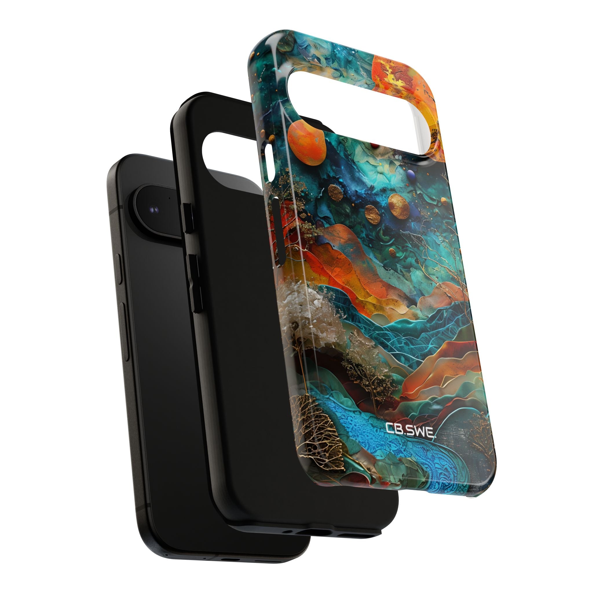 Traumhafte Fantasy-Landschaft Mixed Media Art Google Pixel 9 – Robust