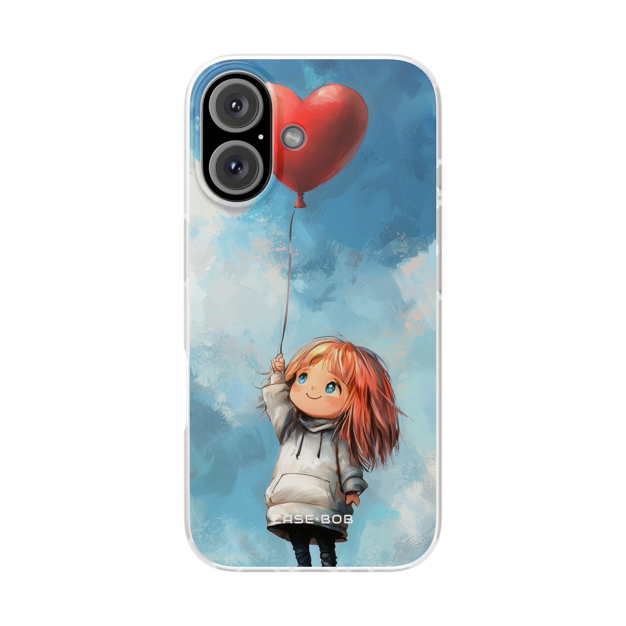 Heart Balloon Whimsy iPhone 16 Case - Soft