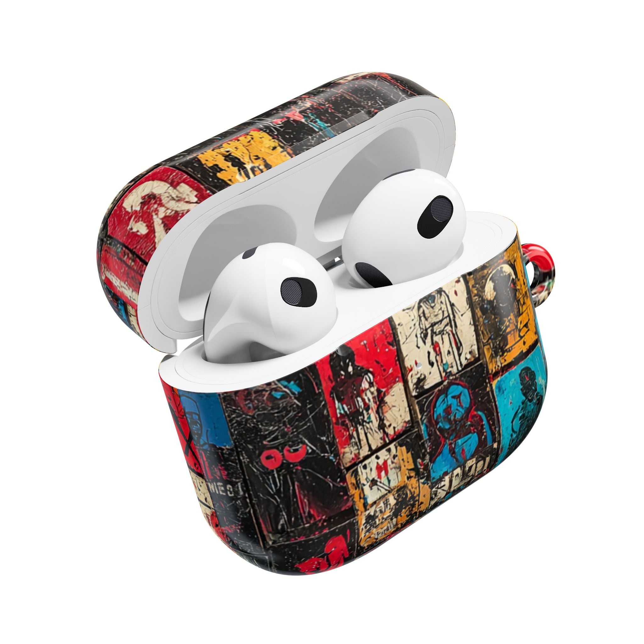 Portrait Grid Crimson - AirPods Case