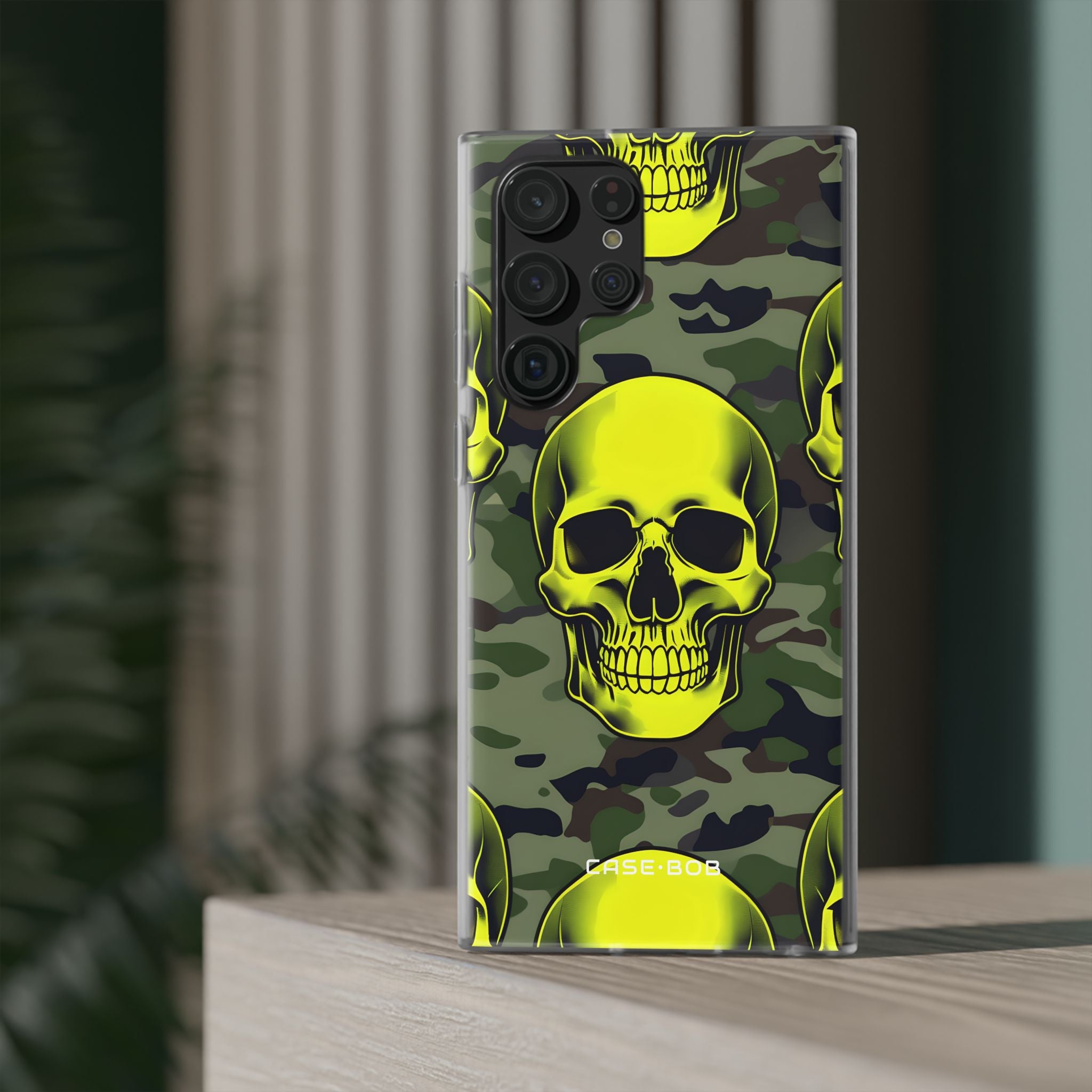 Neon Skull Camo Samsung S22 Ultra Case - Soft