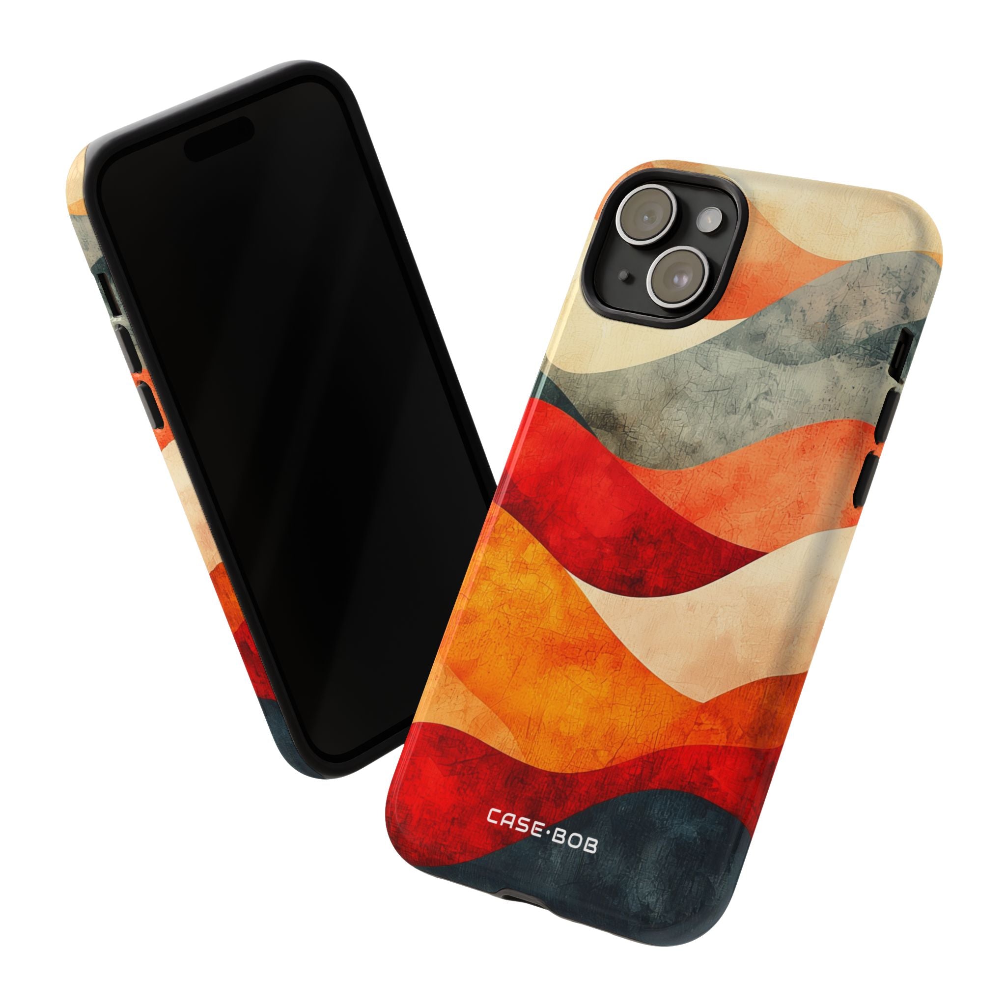 Cracked Wave Sunset iPhone 15 Plus Case - Tough