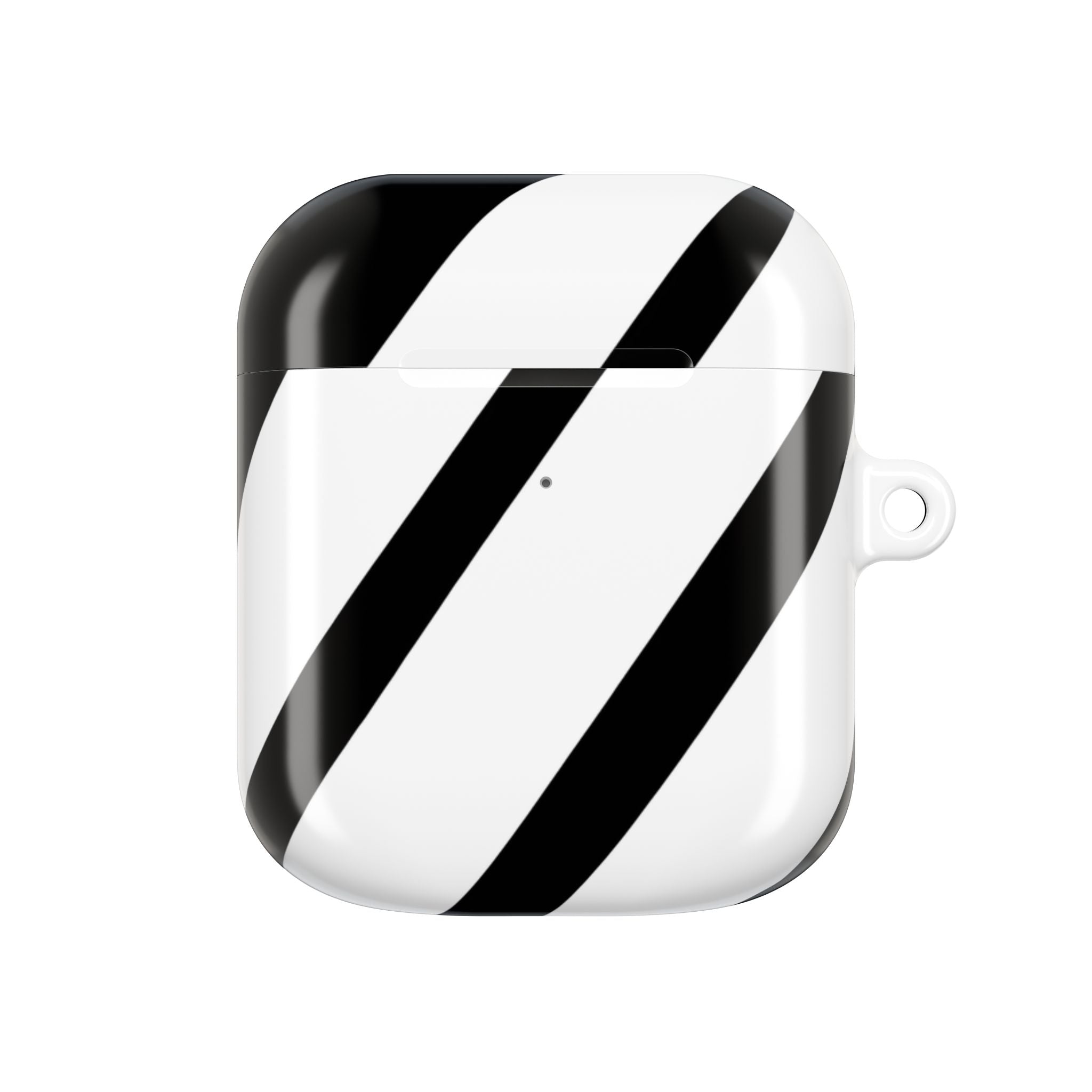 Diagonaaliraitoja Mustavalkoinen - AirPods Case