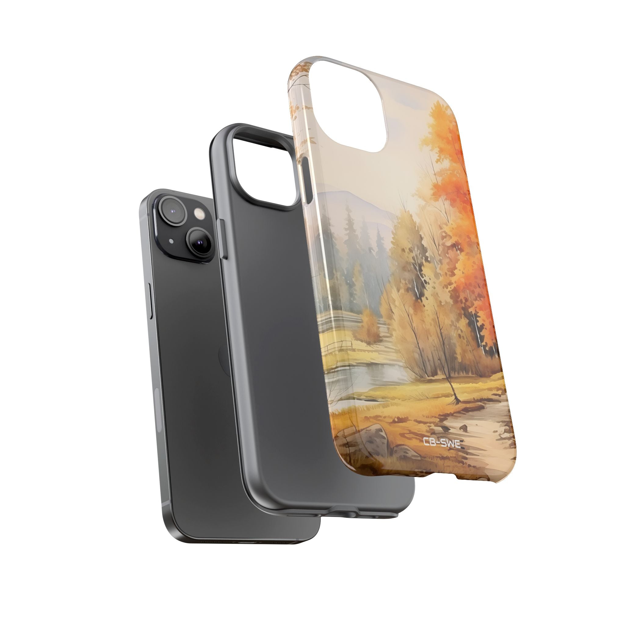 Golden Leaves Drift - iPhone Case