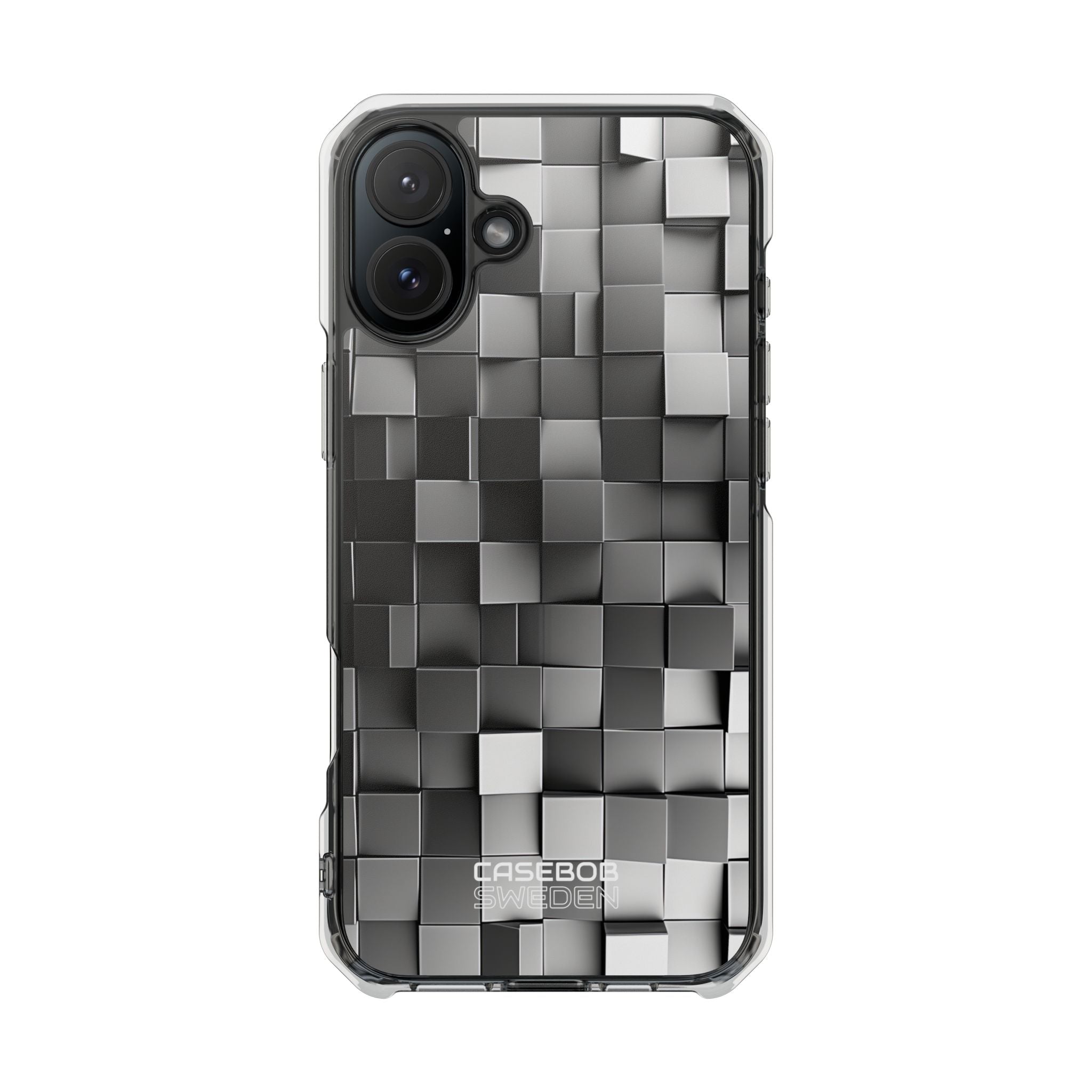 Monochrome Cube Depth iPhone 16 - Impact Clear+