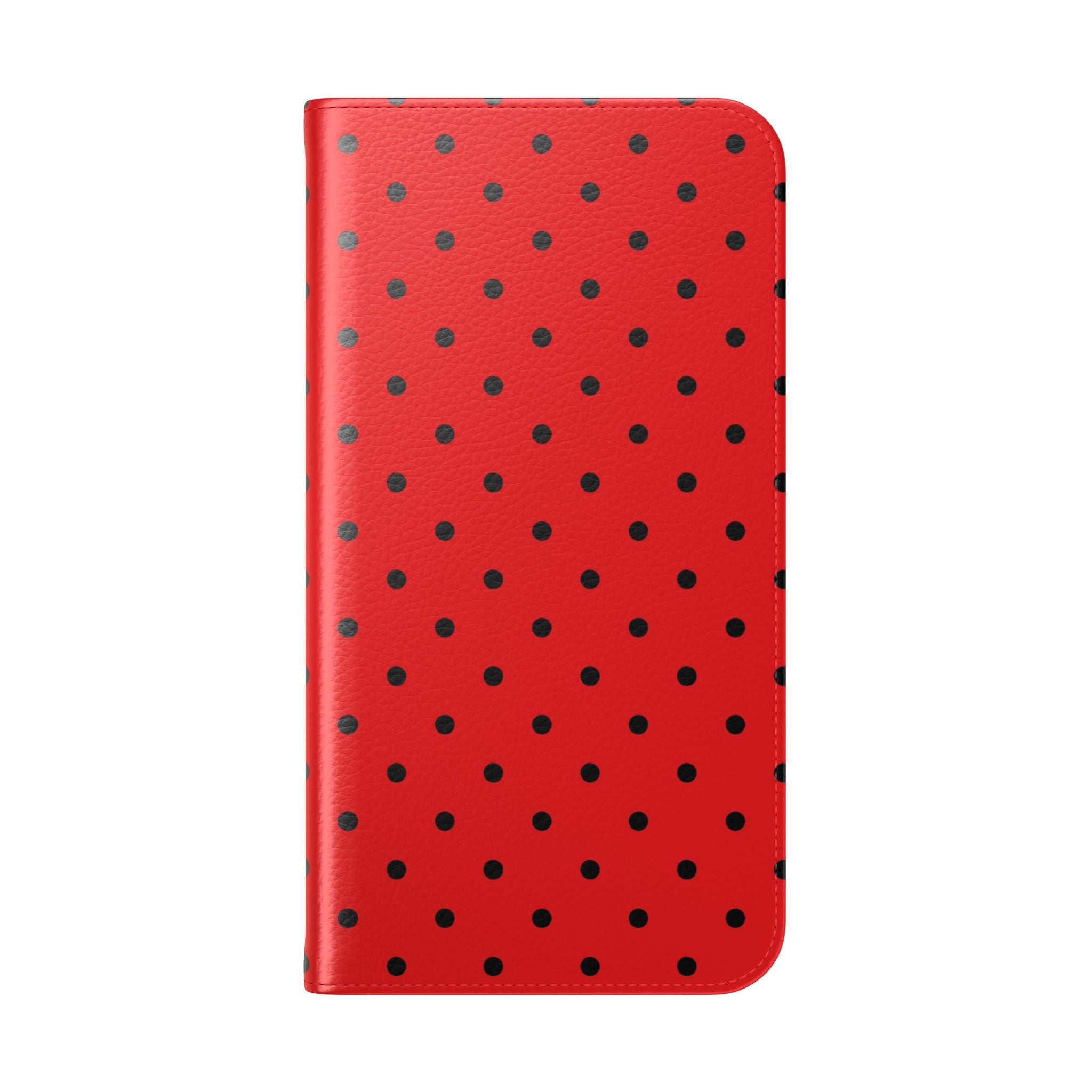 Black Dot Grid - iPhone 16 Plus Case - Wallet