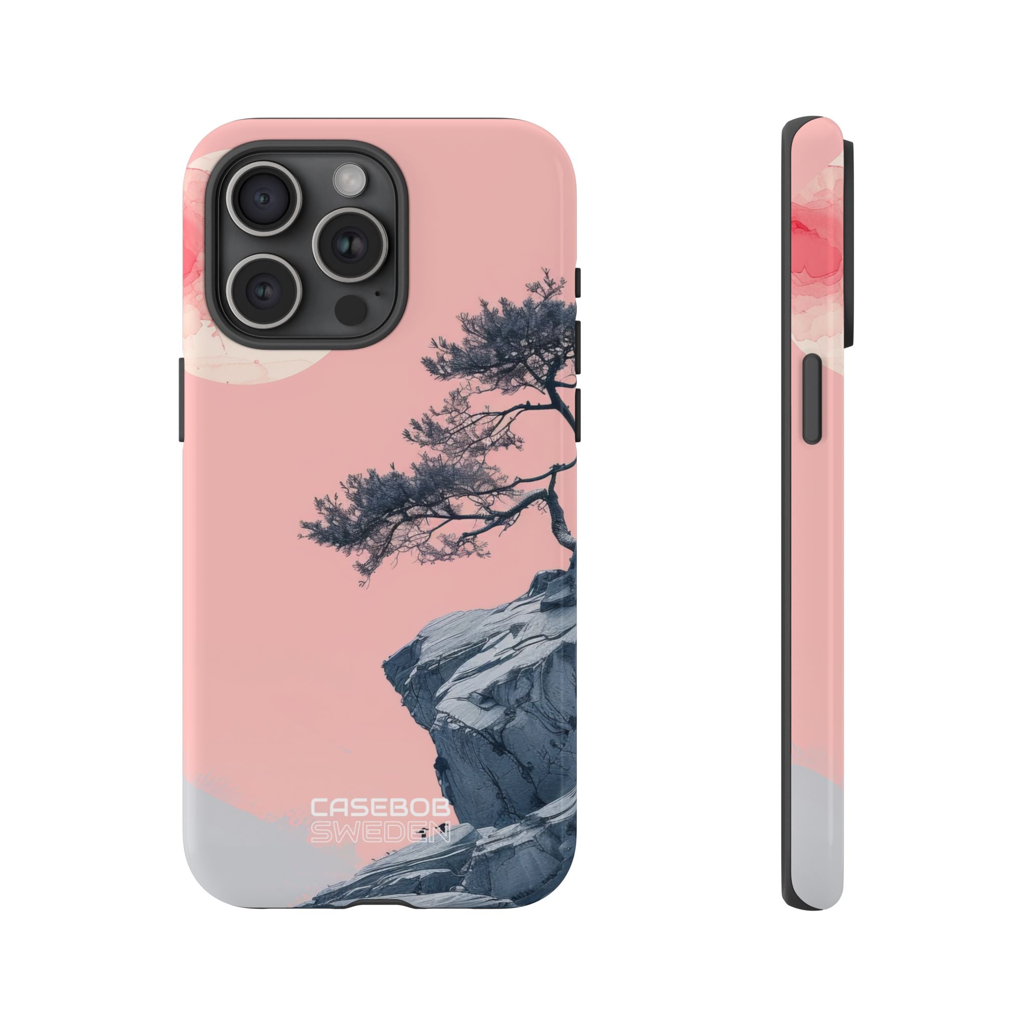 Solitudine sulla scogliera rosa iPhone 15 - Tough