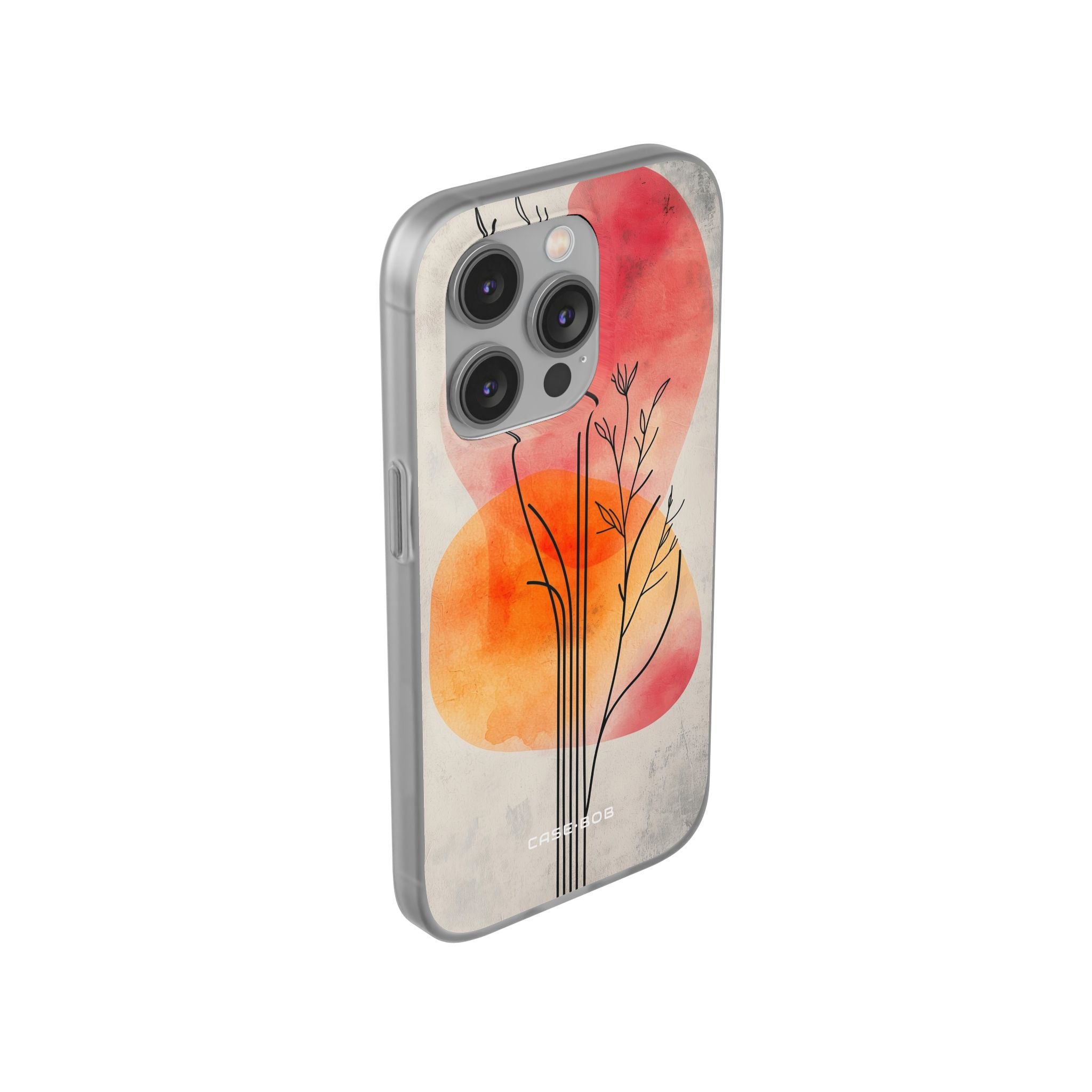 Curved Stem Sunset iPhone 14 Pro Case - Soft