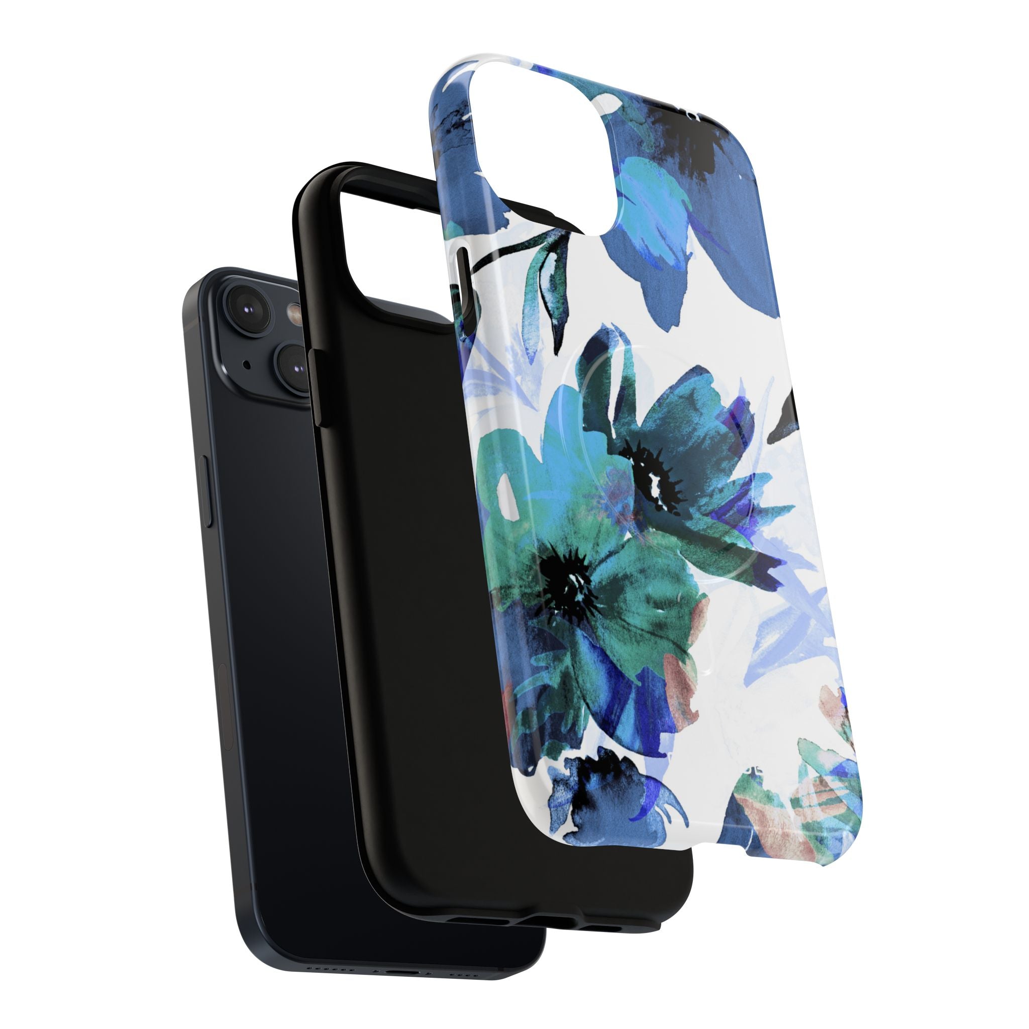 Blue Blossom Radiance iPhone 14 Plus Case - Tough+