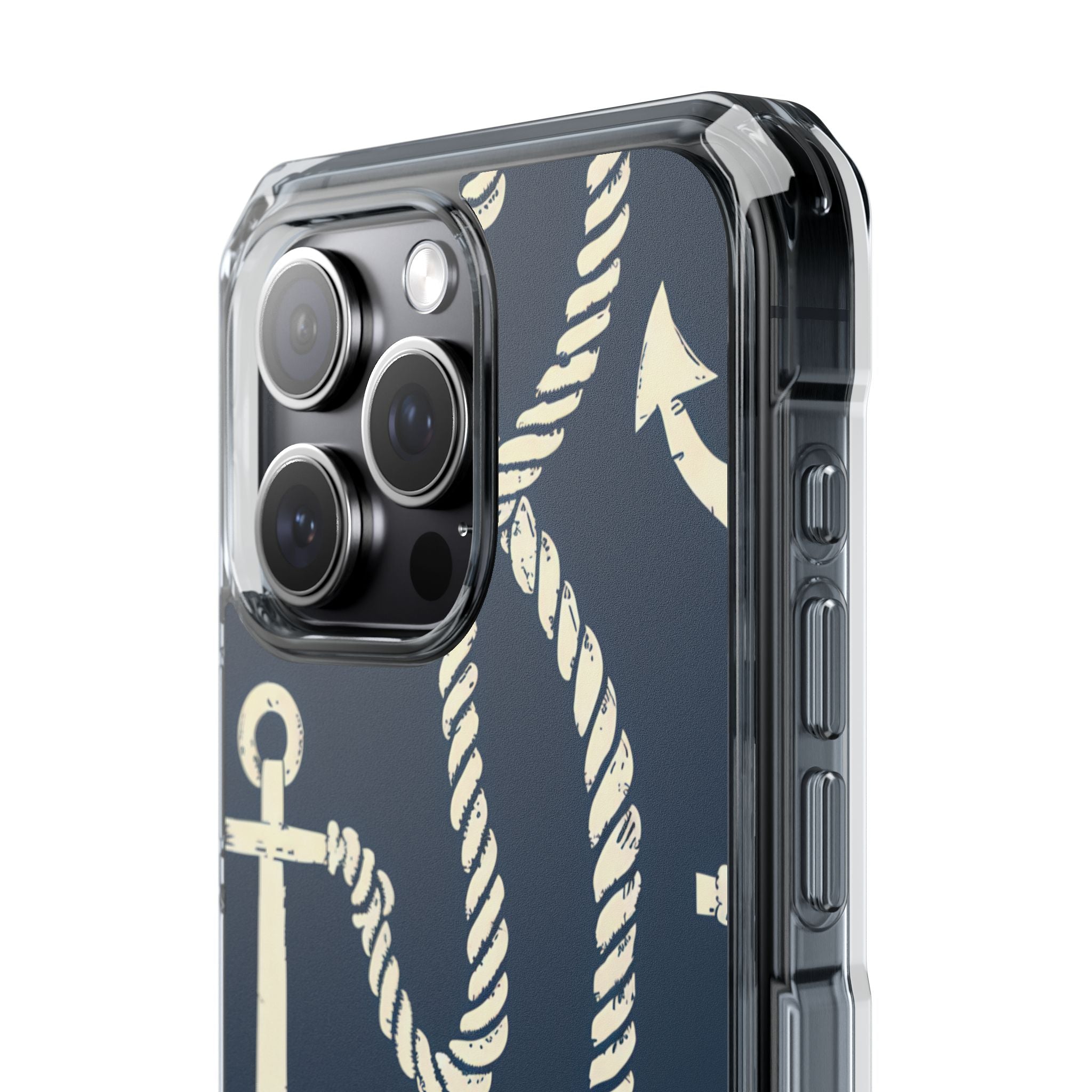 Nautical Anchors Rope iPhone 15 - Impact Clear+