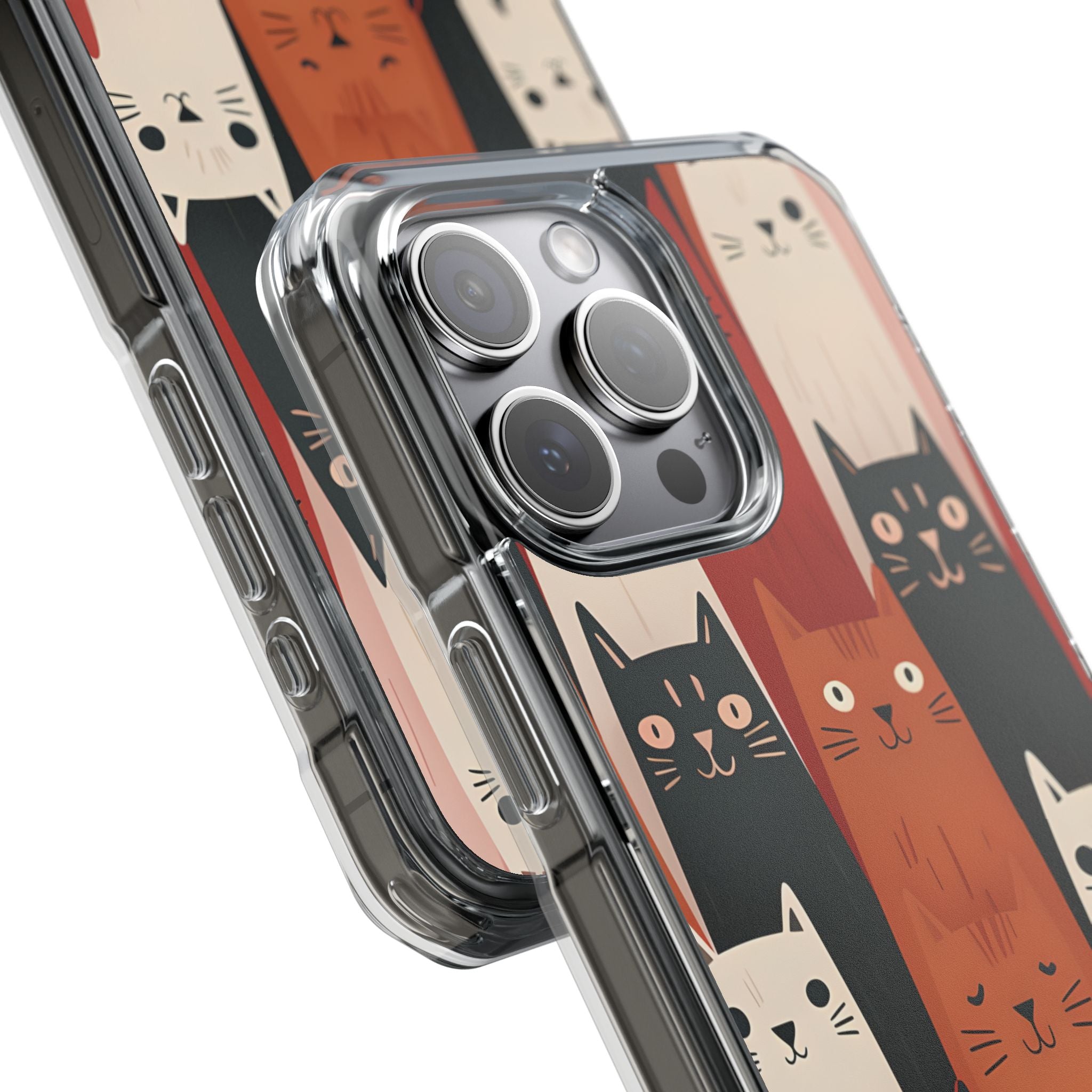 Elongated Cats Black iPhone 15 Pro Max Case - Impact