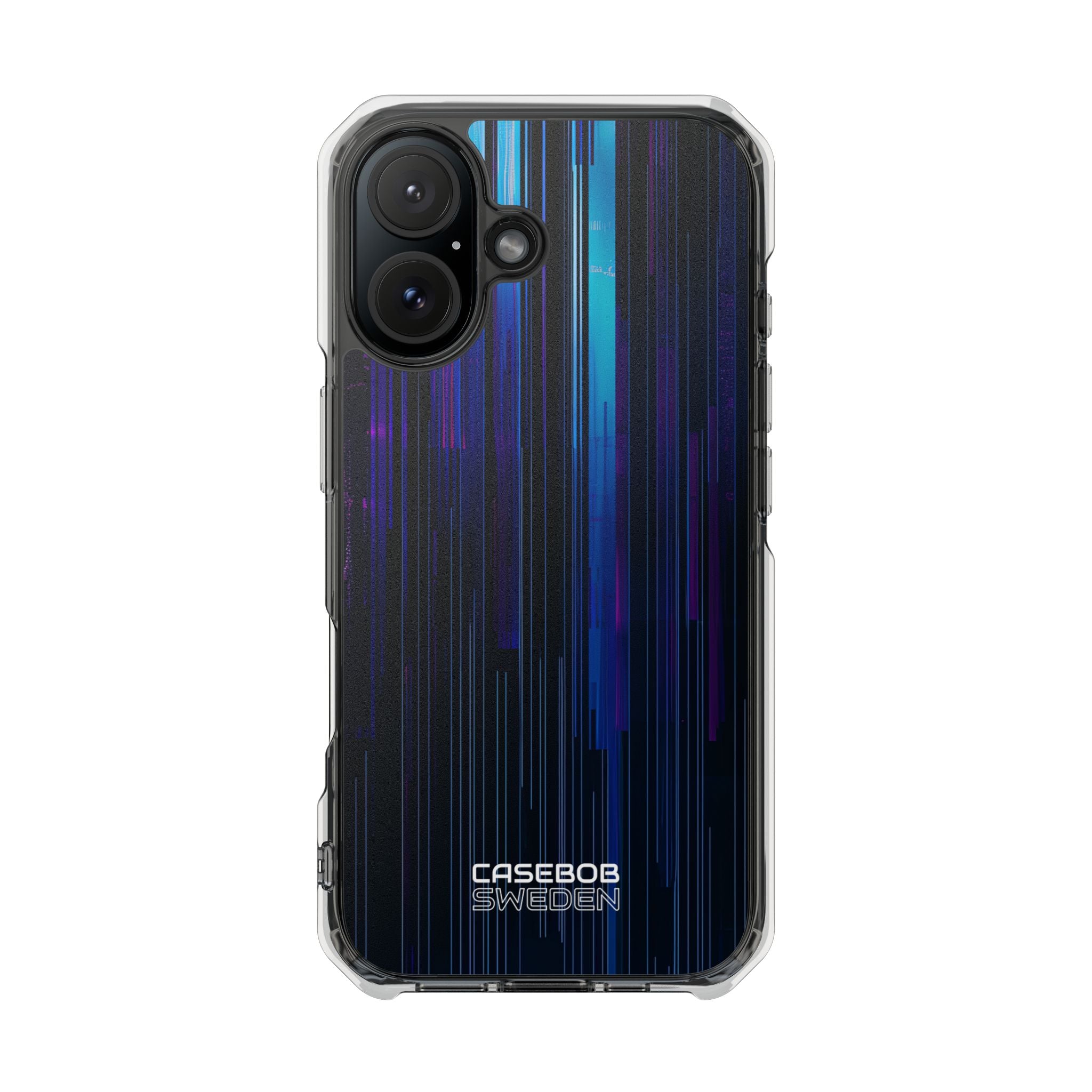 Neon Glitch Stripes iPhone 16 - Impact Clear+