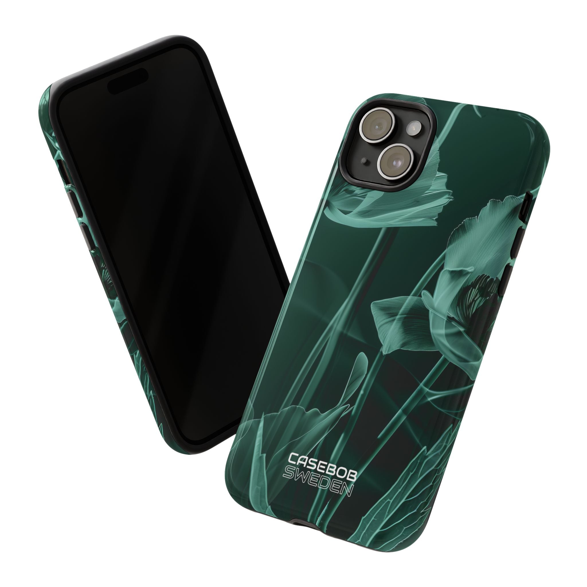 Teal Bloom Radiance iPhone 15 - Resistente