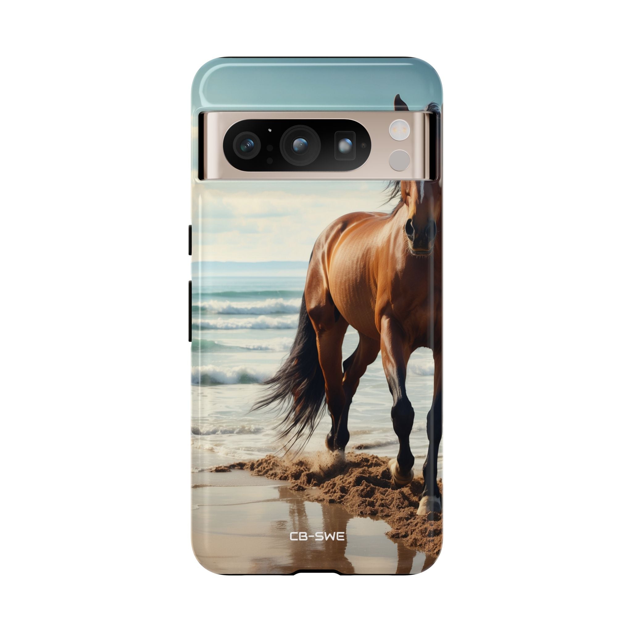 Horse Gallops Shoreline - Google Pixel Case