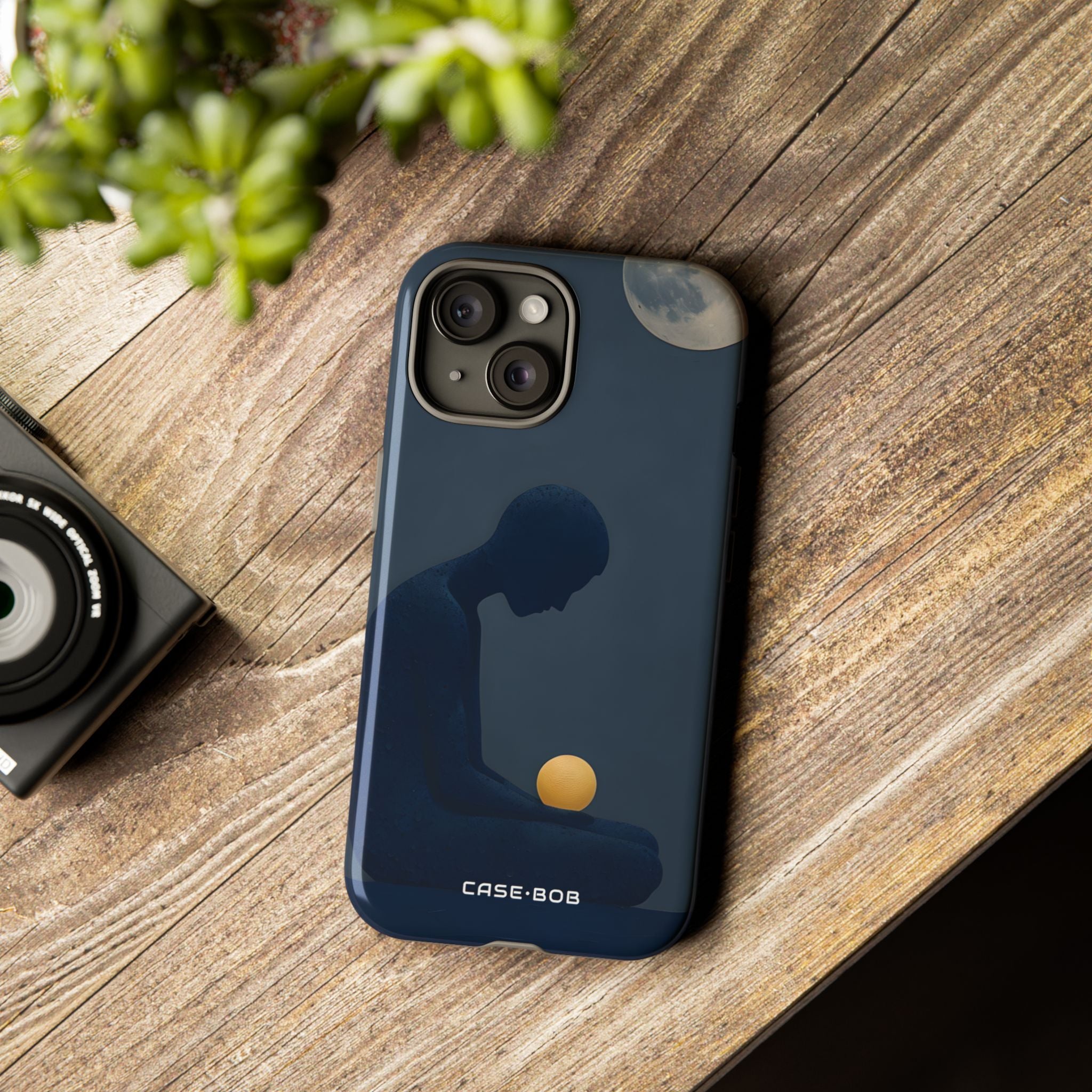 Moonlit Contemplation iPhone 15 Case - Tough