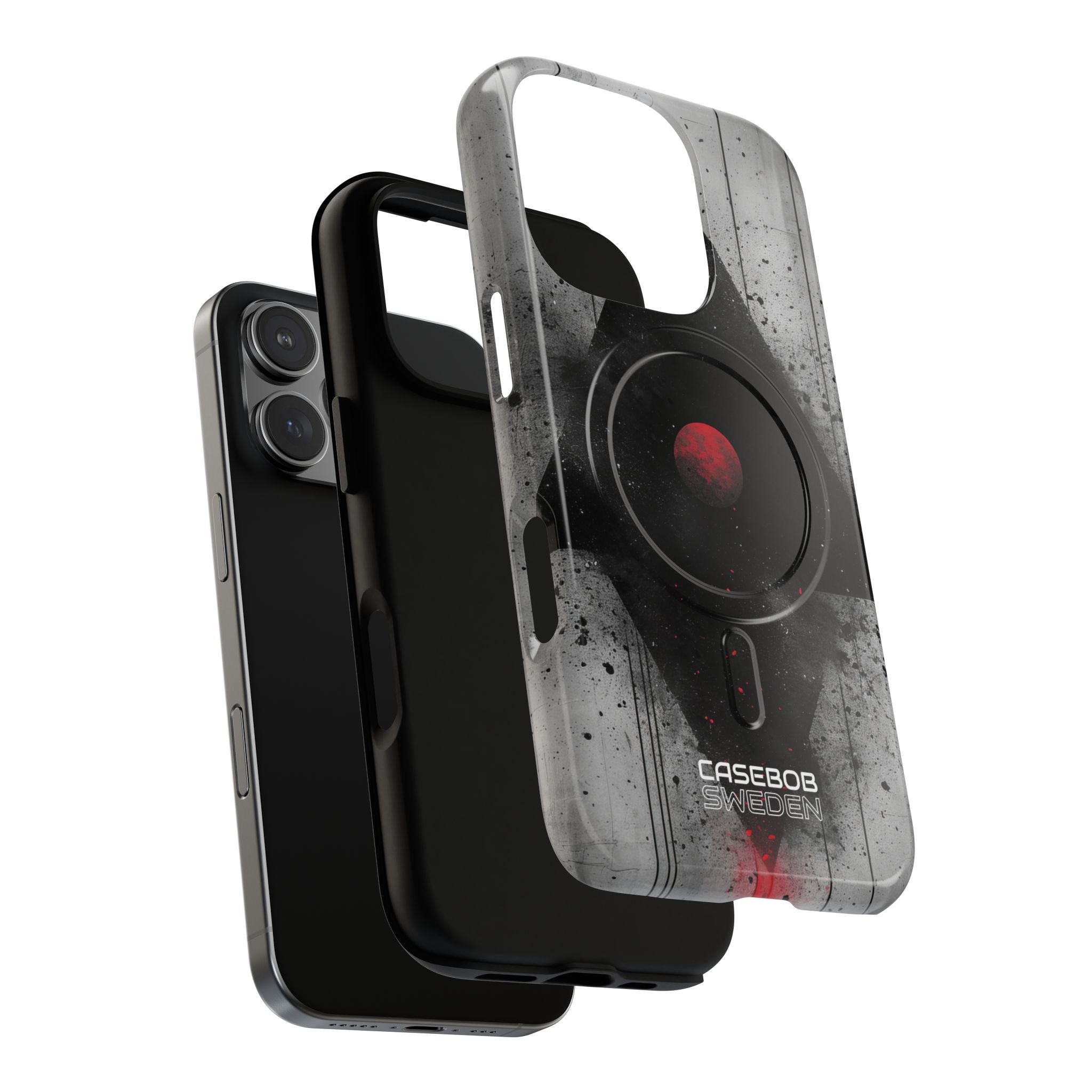 Crimson Core Geometry iPhone 16 - Tough+