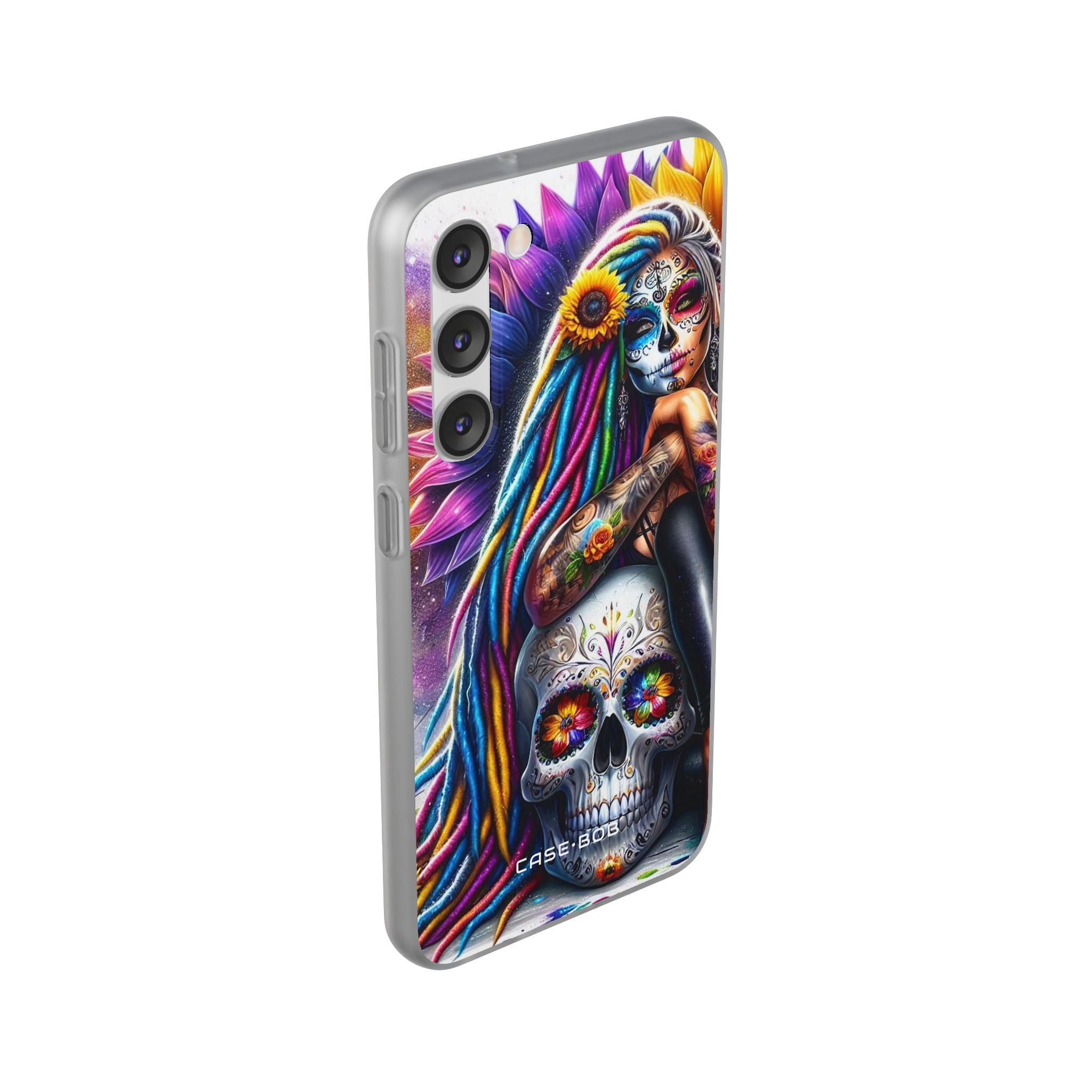 Sunflower Skull Glow Samsung S23 Plus Case - Soft
