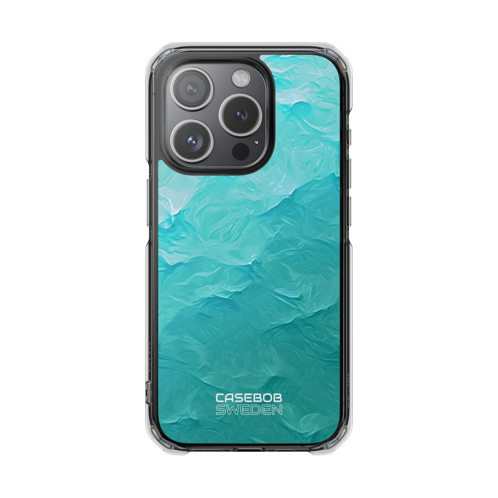 Soothing Aqua Currents iPhone 15 - Impact Clear+