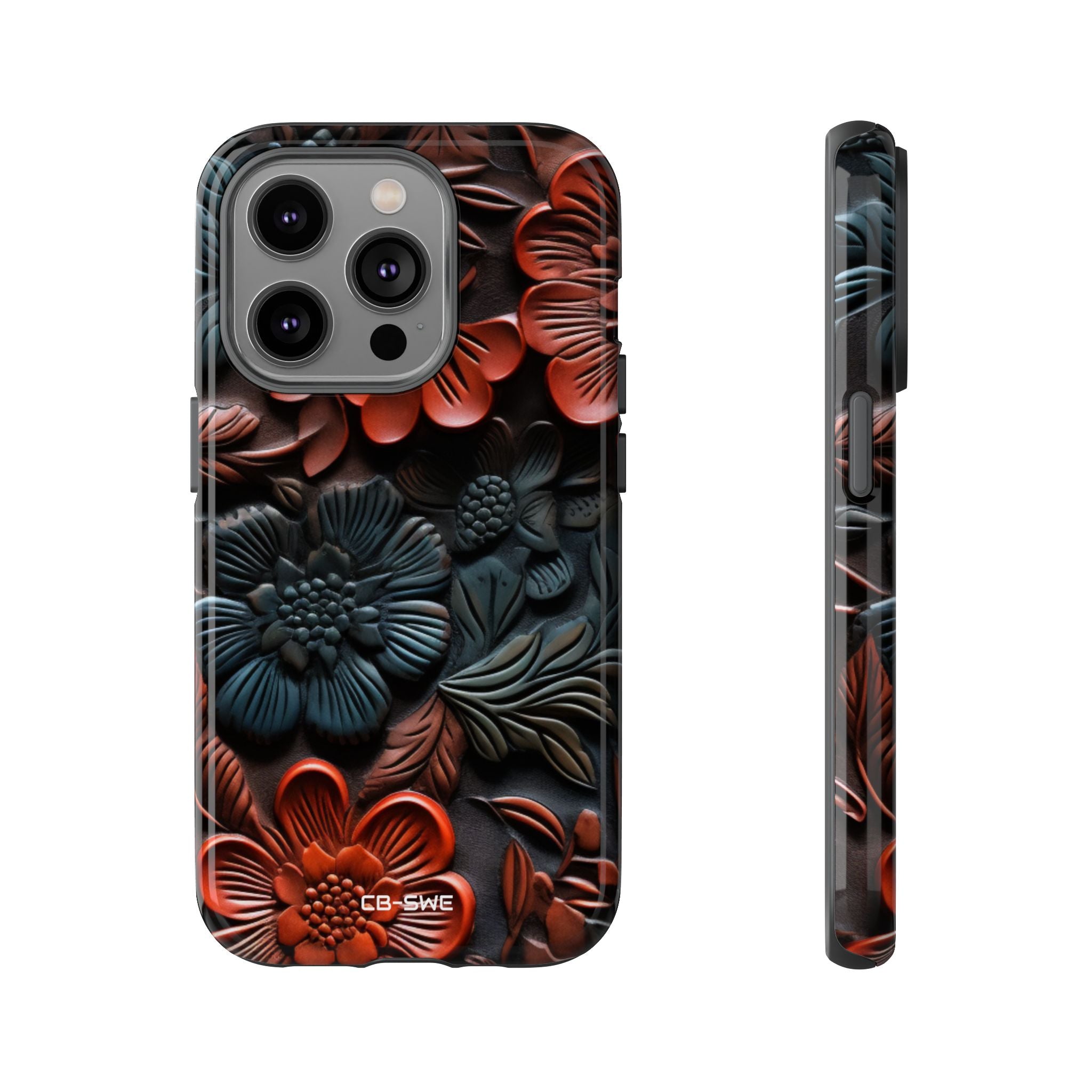 Sculpted Floral Elegance - iPhone Case