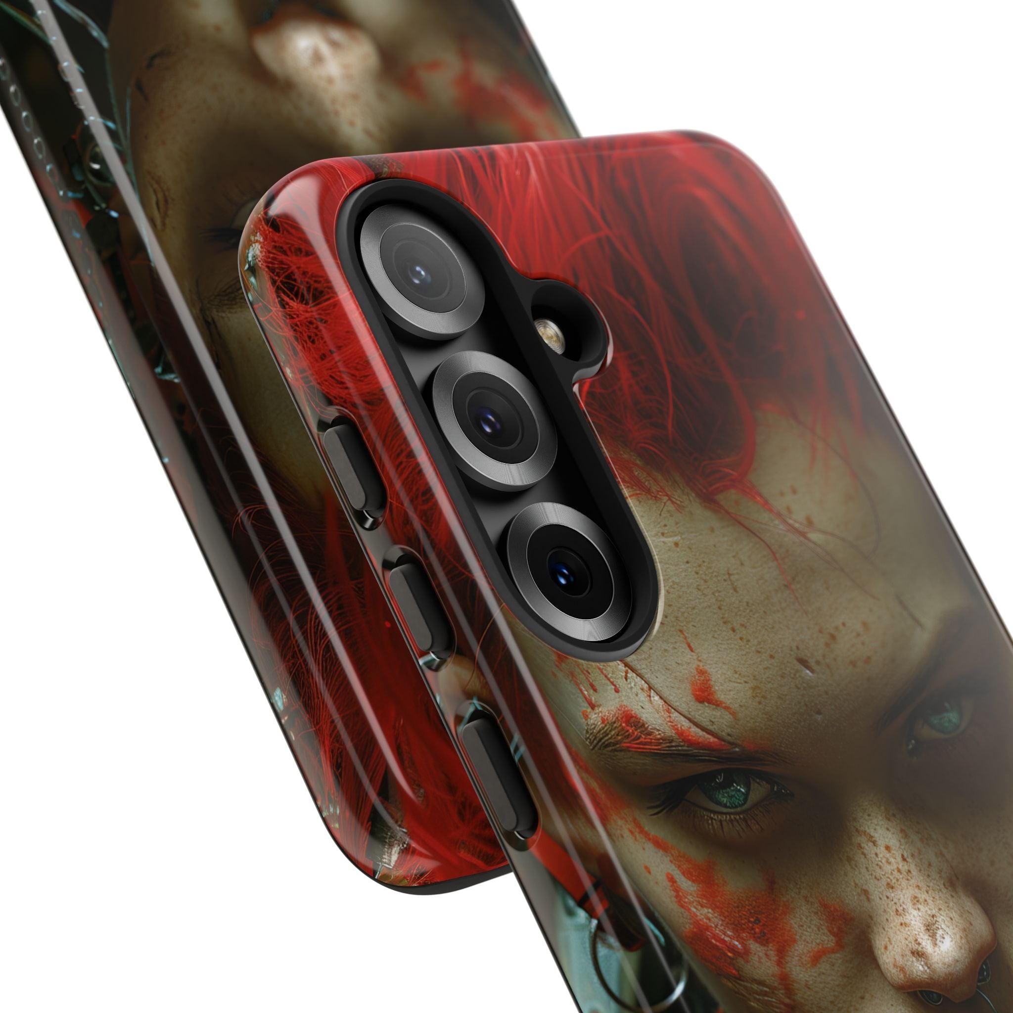 Red Spike Gaze Samsung S25 Case - Tough