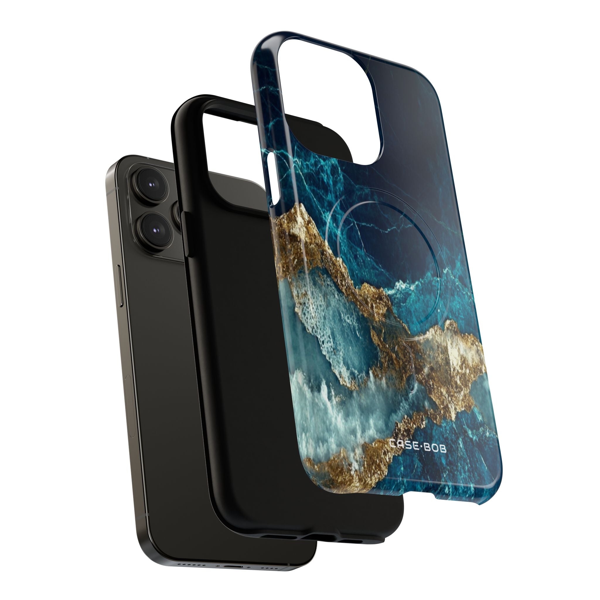 Jagged Gold Split iPhone 14 Pro Max Case - Tough+