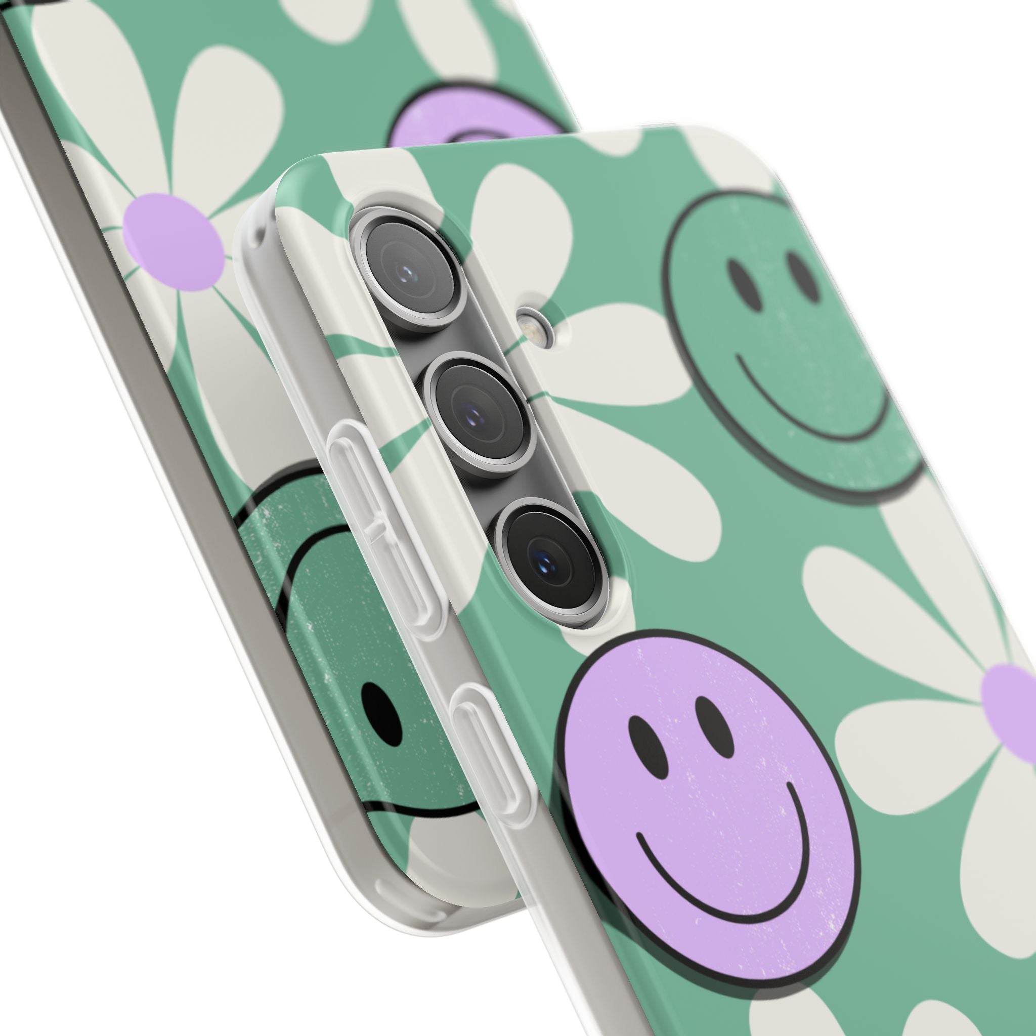 Smiley Daisy Glow Samsung S24 Plus Case - Soft