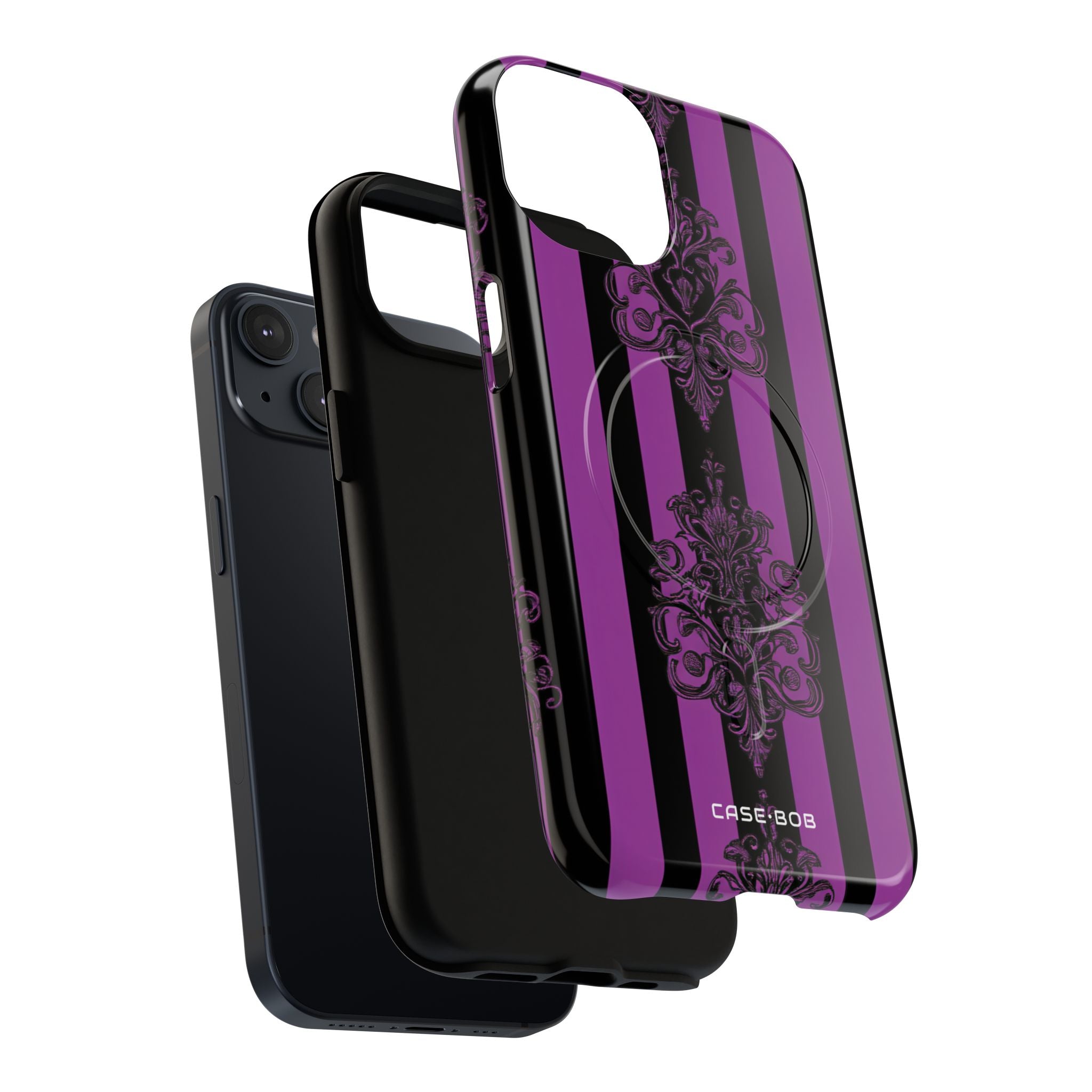Damask Elegance Purple iPhone 14 Case - Tough+