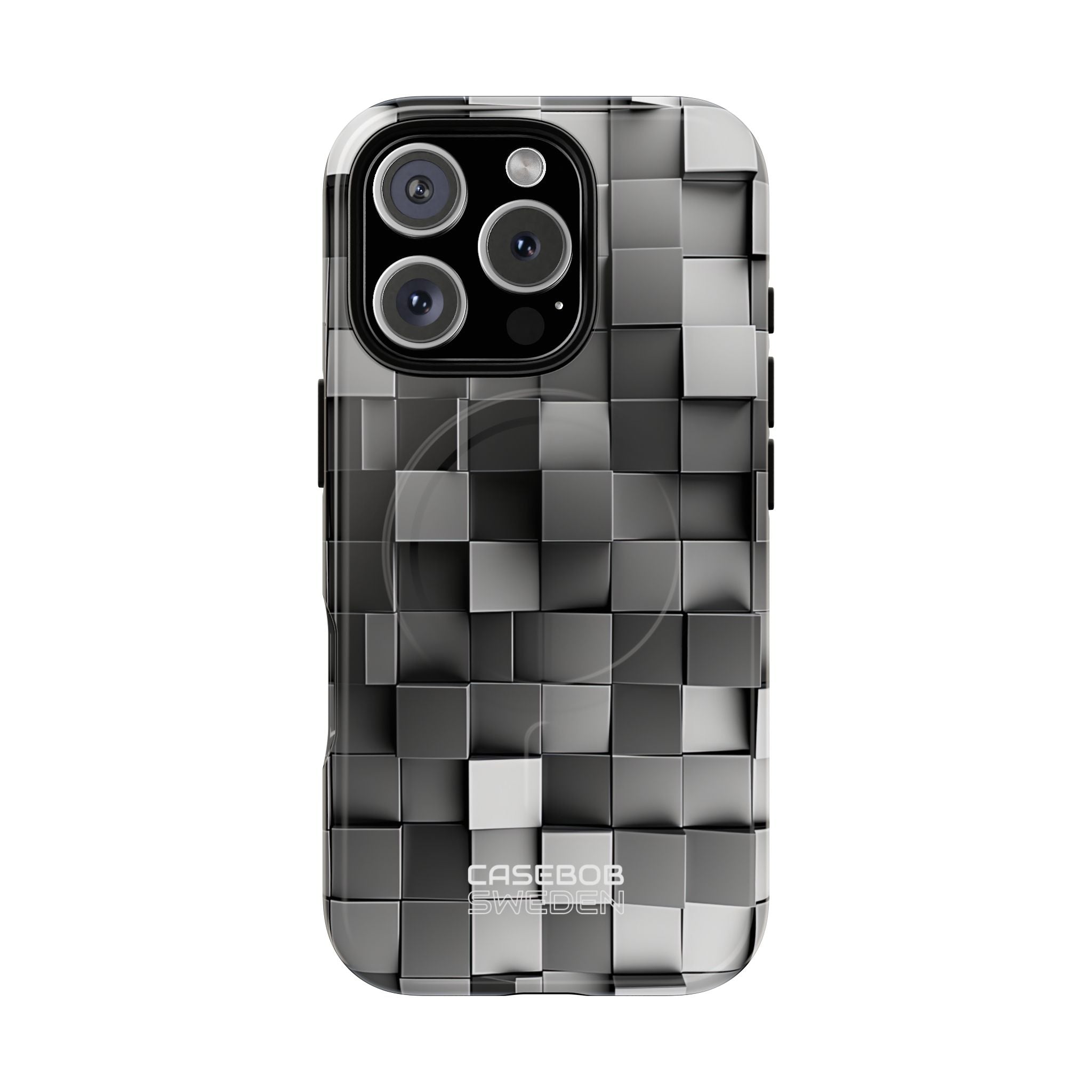 Monochrome Cube Depth iPhone 16 - Tough+