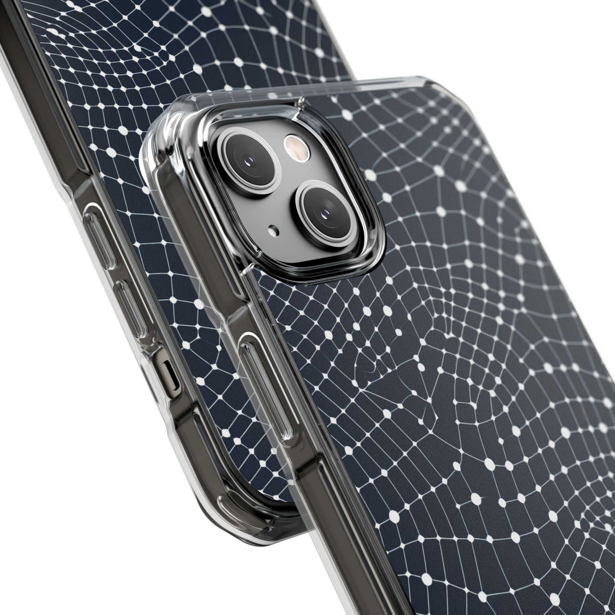Warped Grid Web iPhone 14 - Impact Clear+