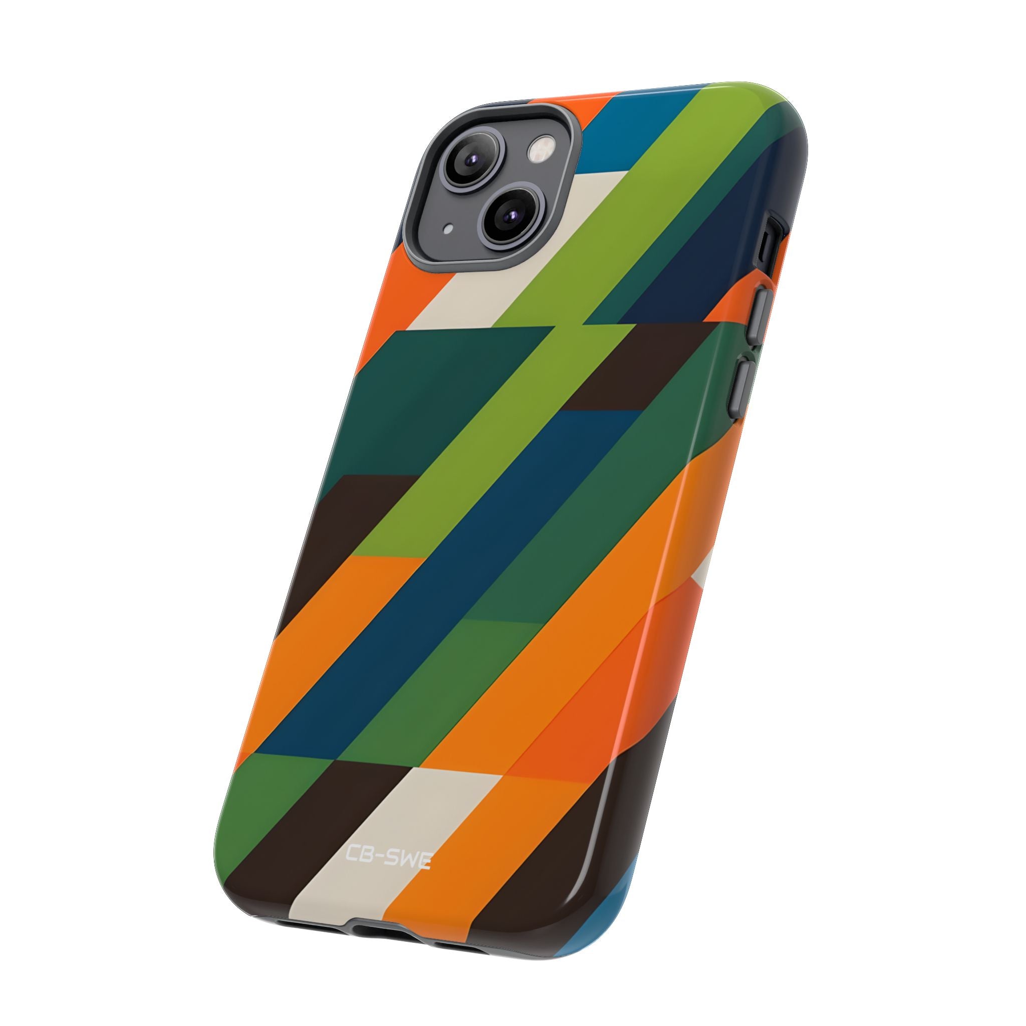 Geometric Color Intersection - iPhone Case