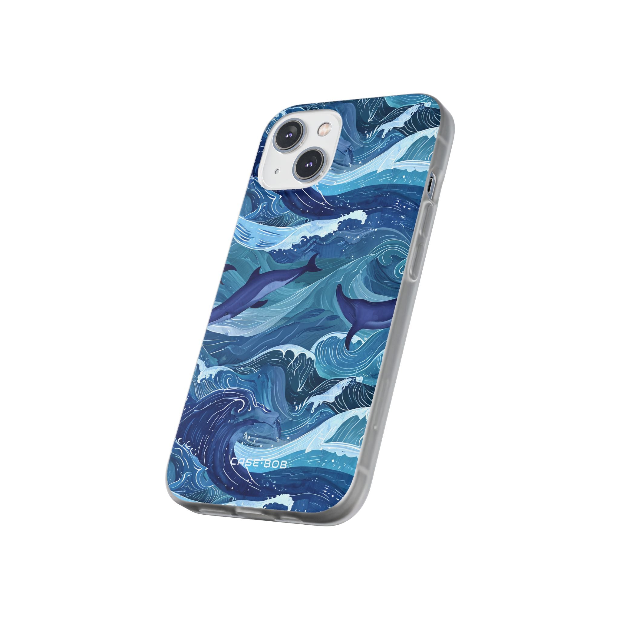 Dolphin Waves iPhone 14 Case - Soft