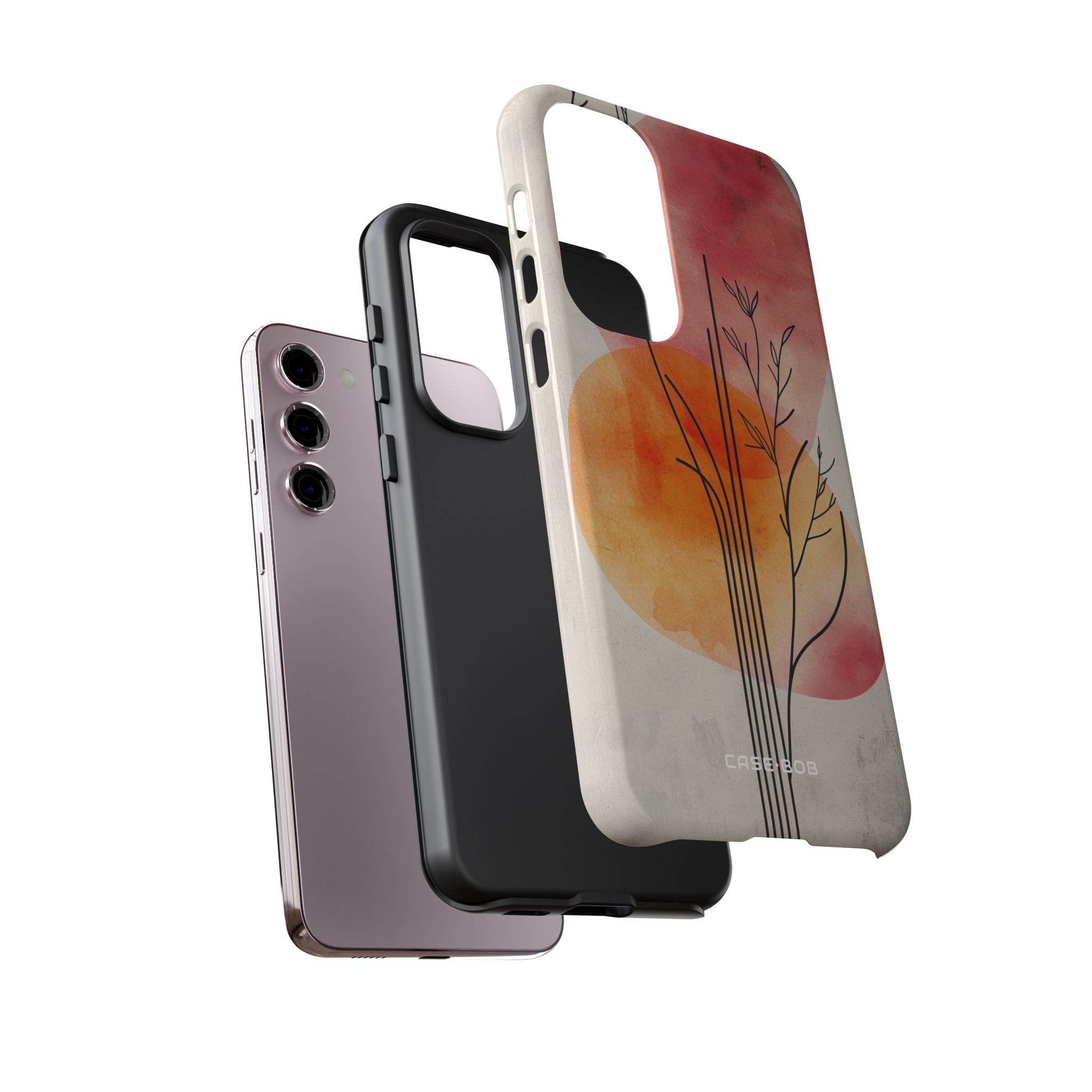 Curved Stem Sunset Samsung S23 Plus Case - Tough