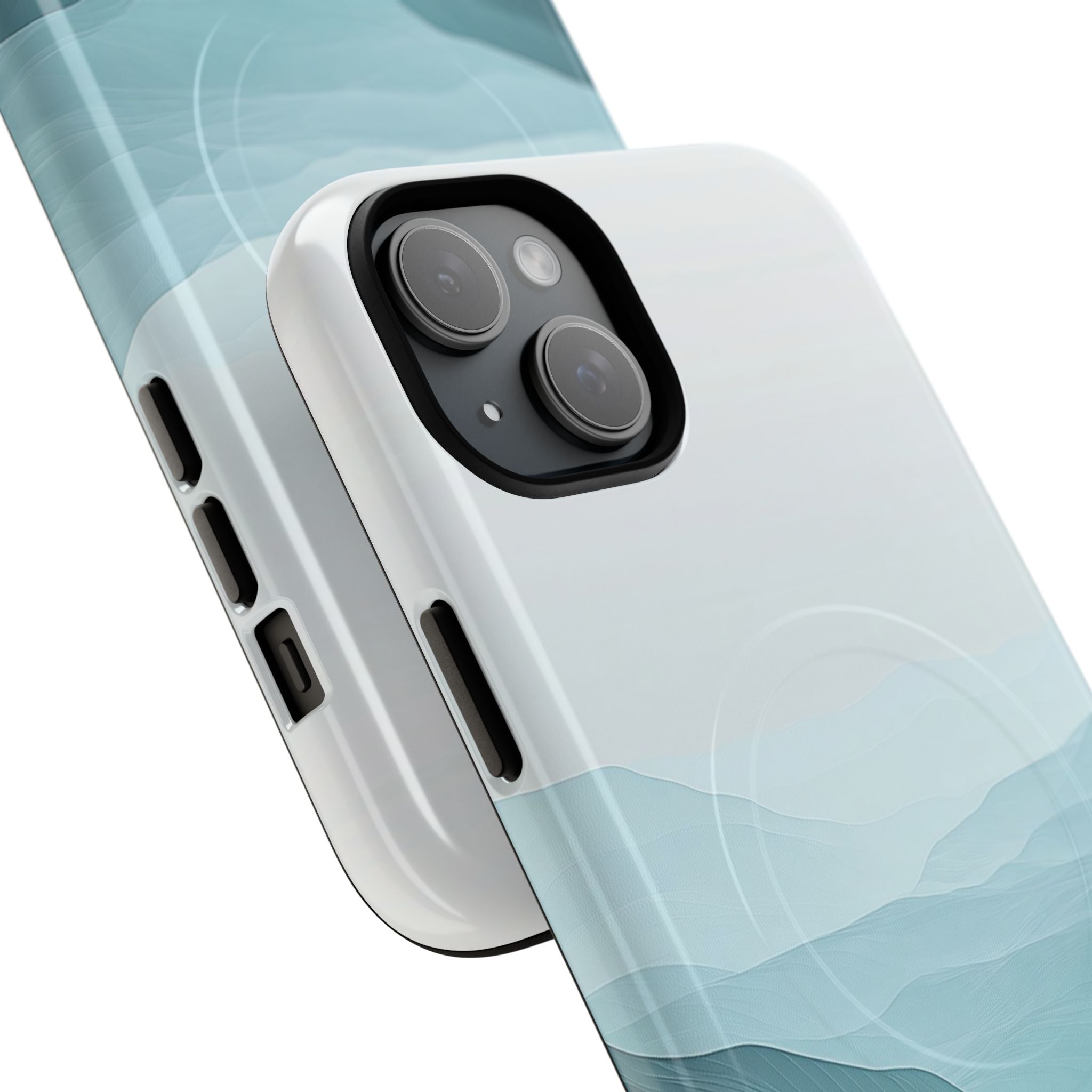 Teal Mist Mountains iPhone 15 Plus Case - Tough+