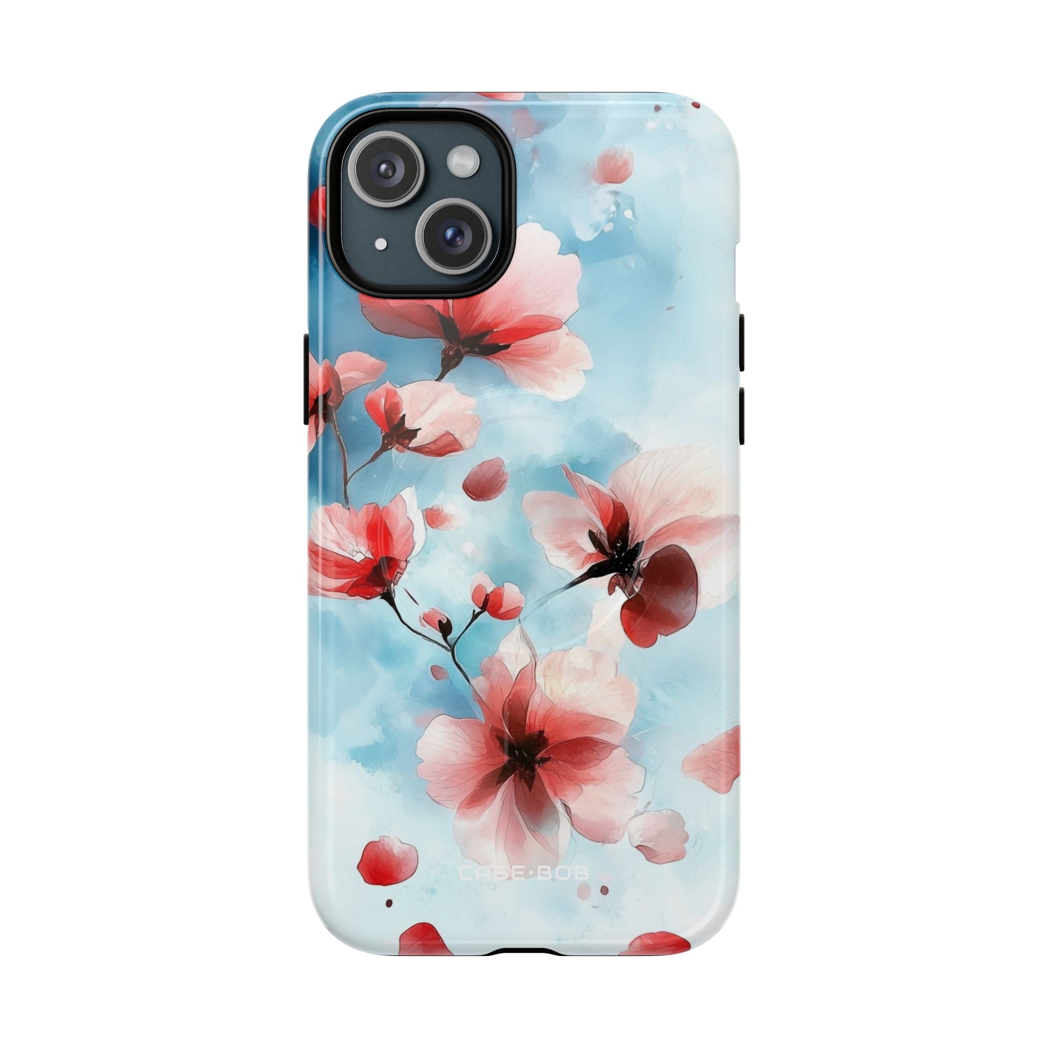 Pink Blossom Drift iPhone 15 Plus Case - Tough+