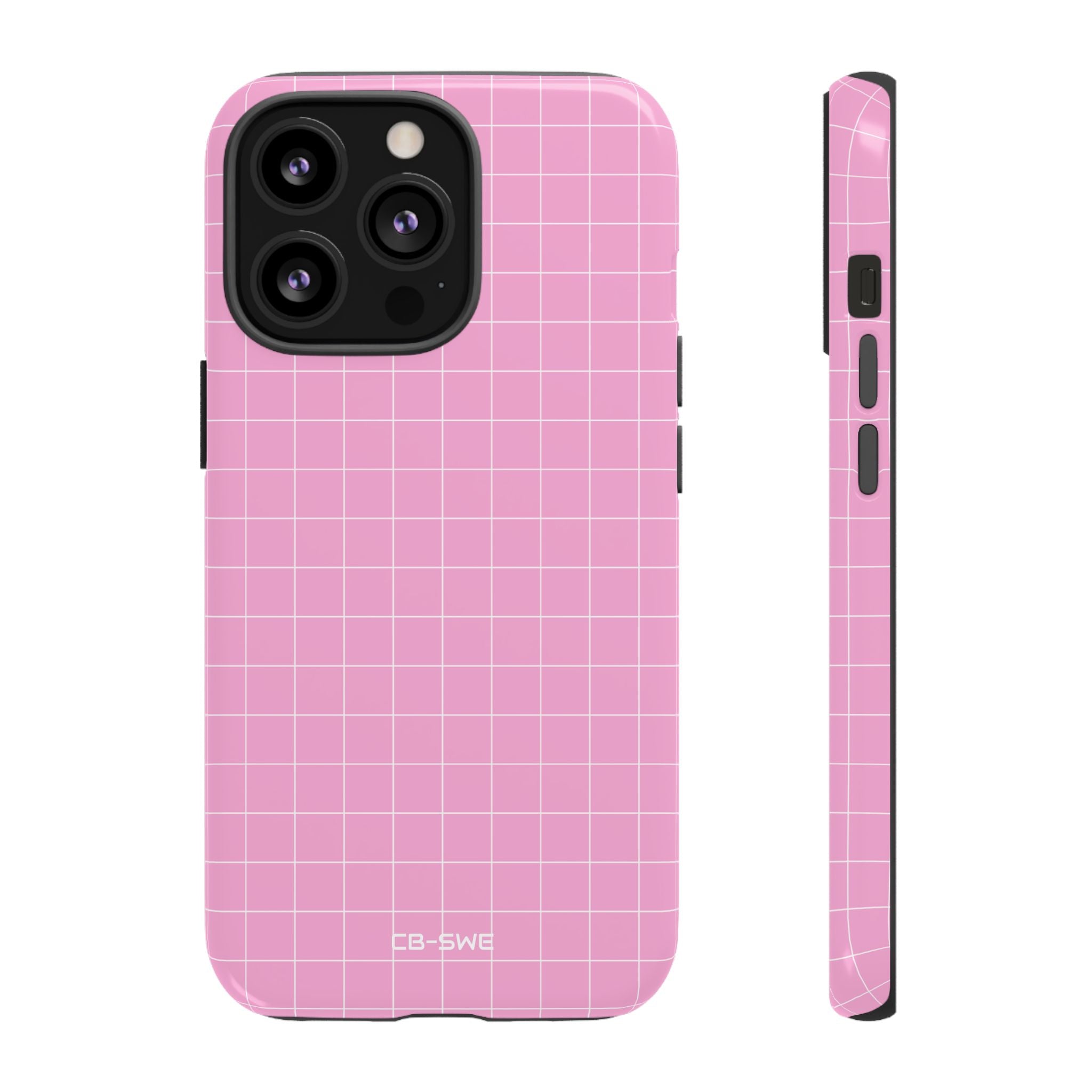 Pink Squares Align - iPhone Case