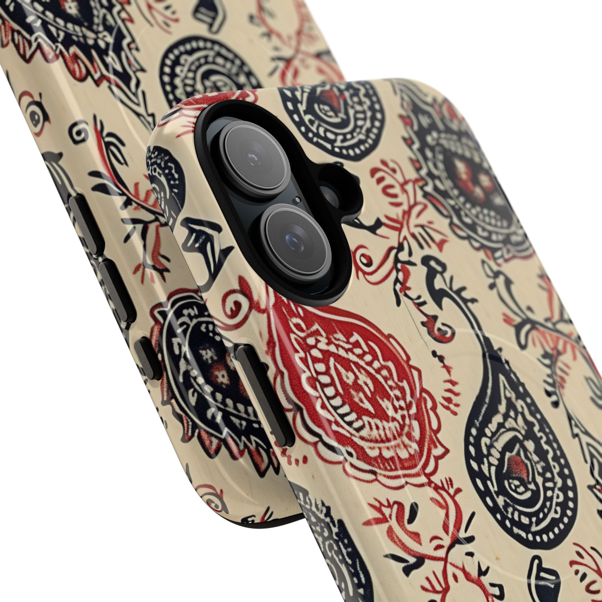 Navy Paisley Swirl iPhone 16 - Tough+