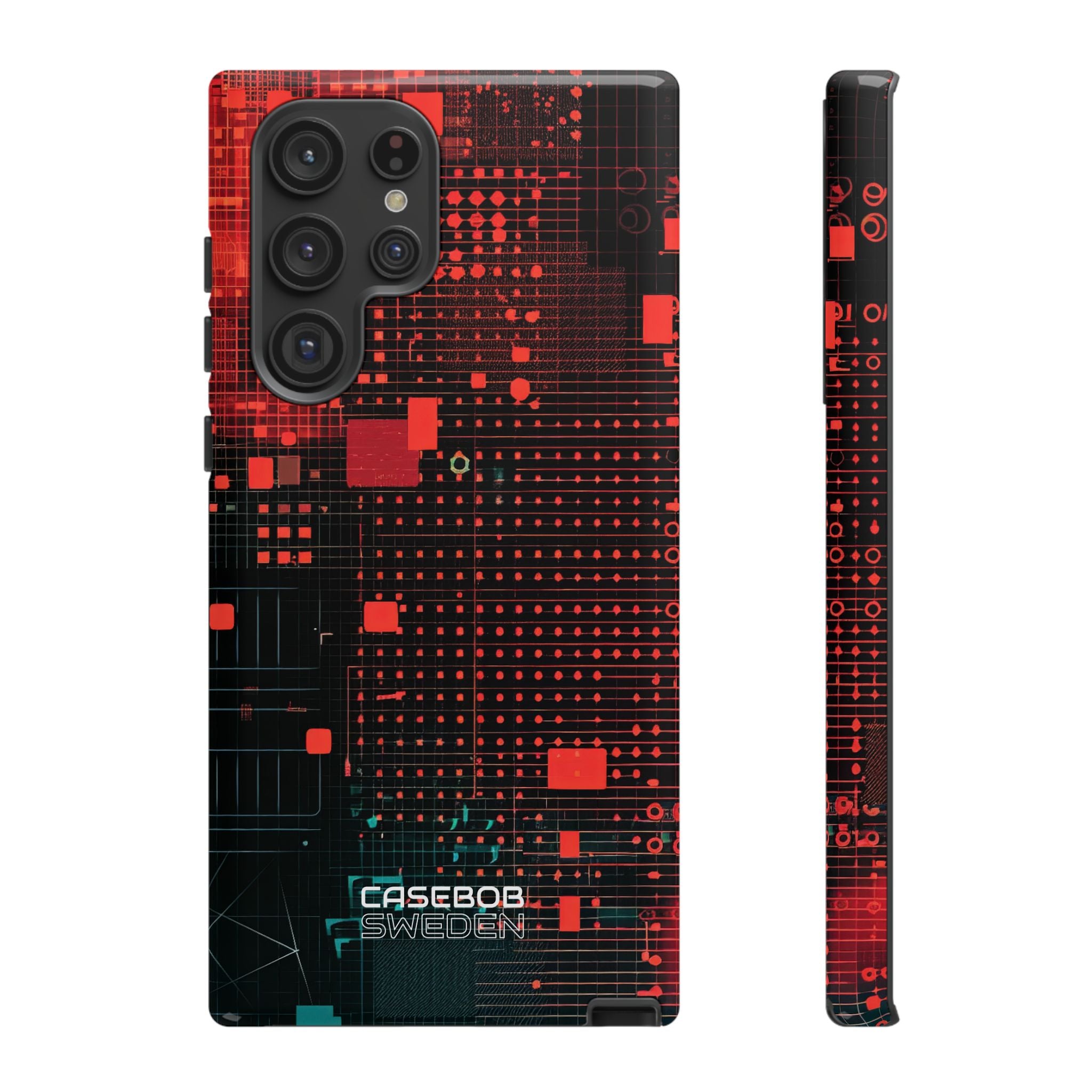 Crimson Circuit Grid Samsung S22 - Tough