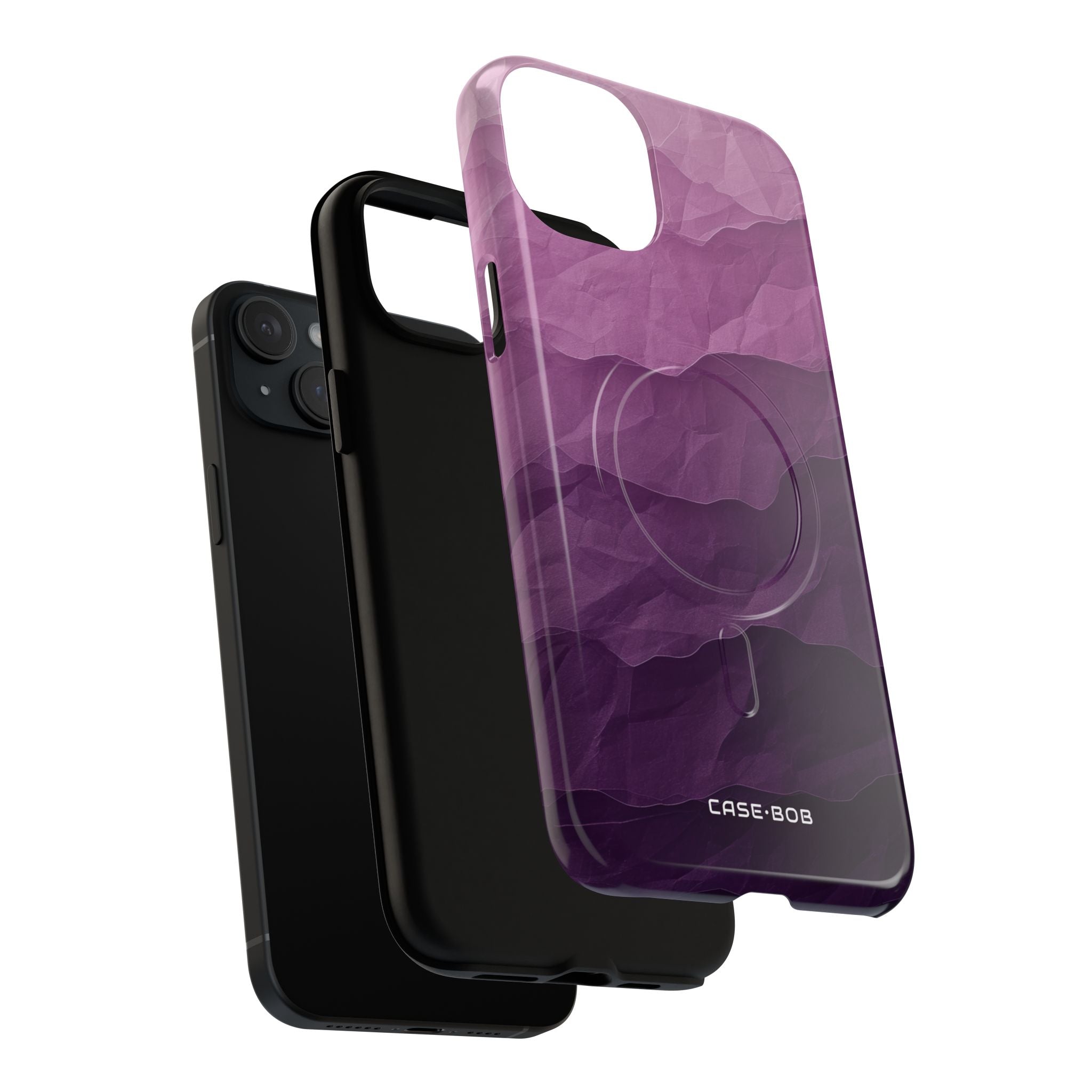 Purple Wave Layers iPhone 15 Plus Case - Tough+