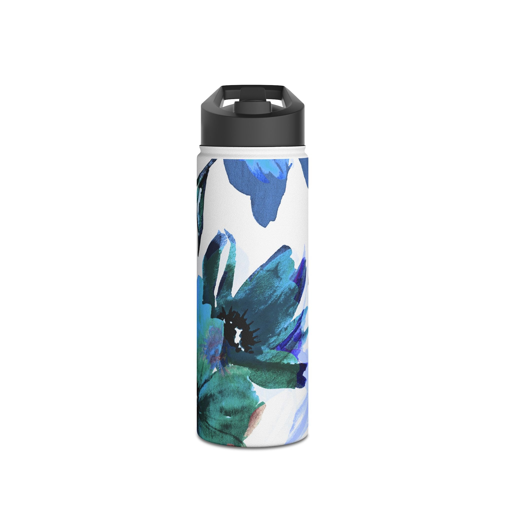 Blue Bloom - Stainless Steel Water Bottle