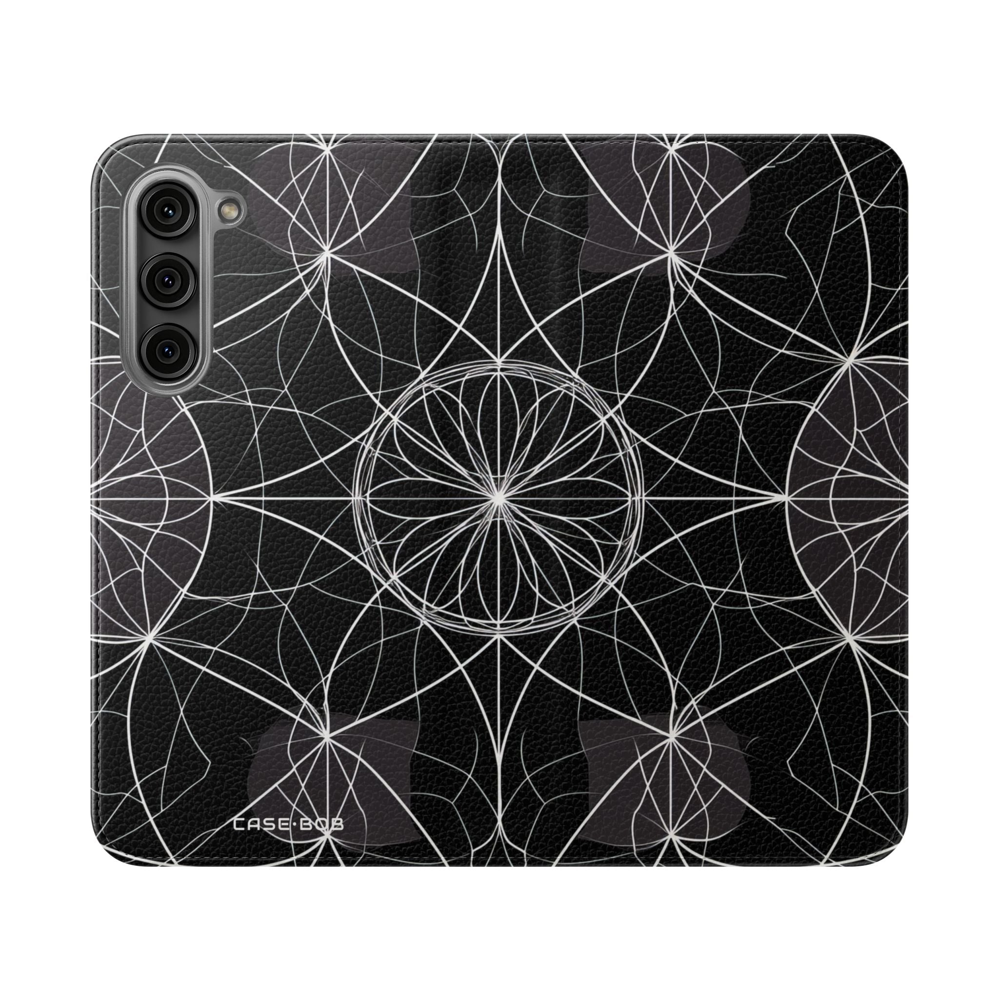 Valkoinen Mandala Säde - Samsung S23+ Case - Lompakko