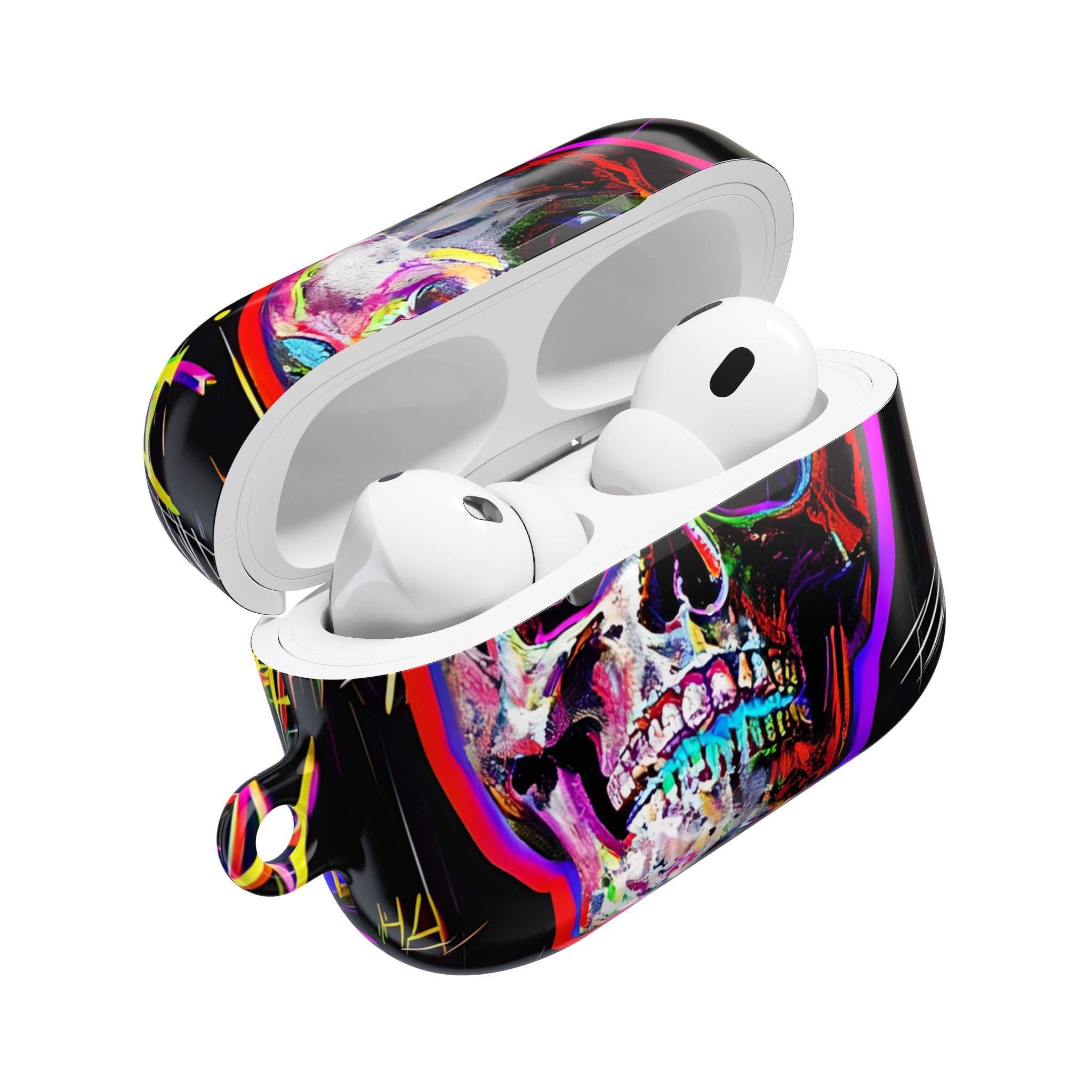 Neon Skeleton Laughter - AirPods Case