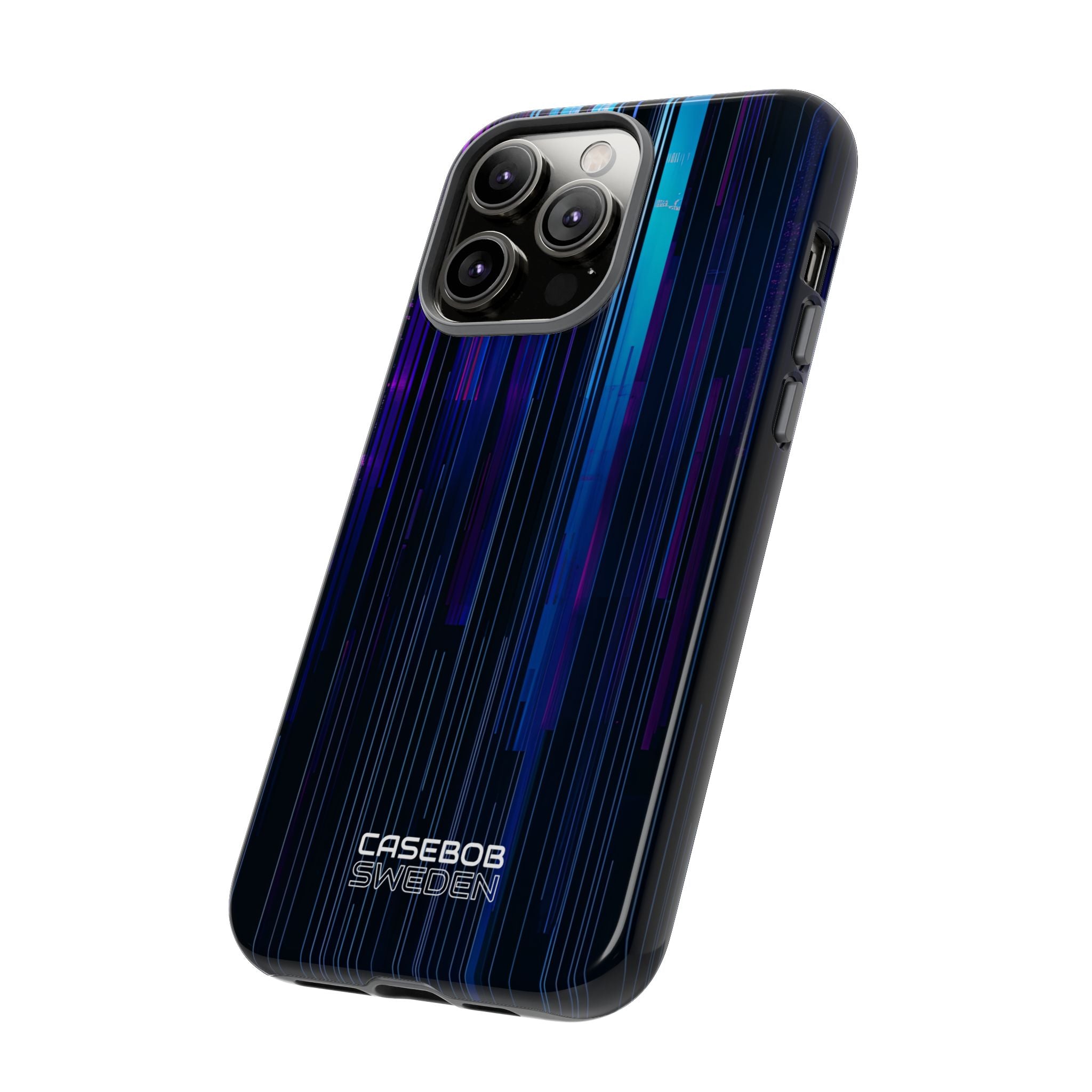 Neon Glitch Stripes iPhone 14 - Tough