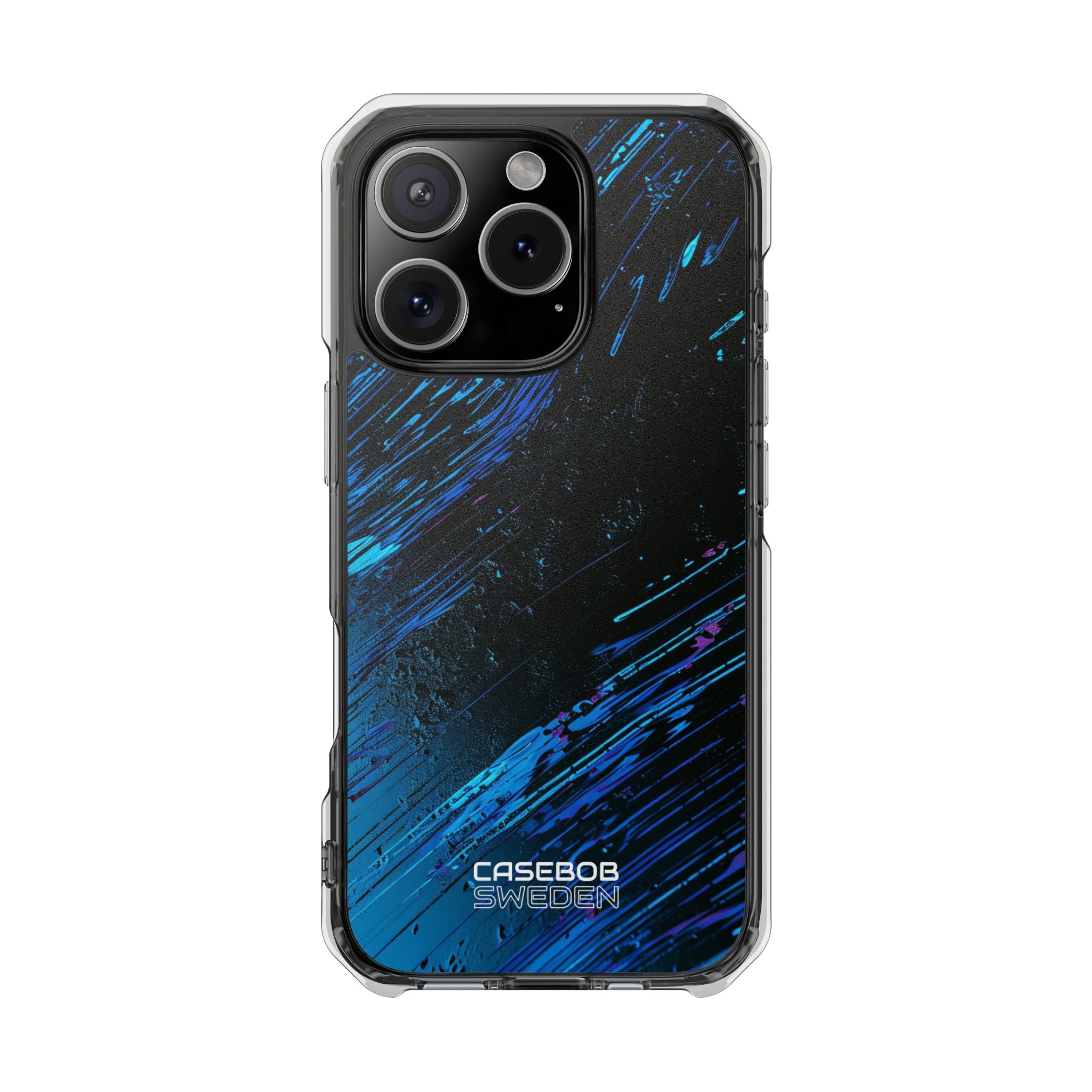 Midnight Blue Currents iPhone 16 - Impact Clear+