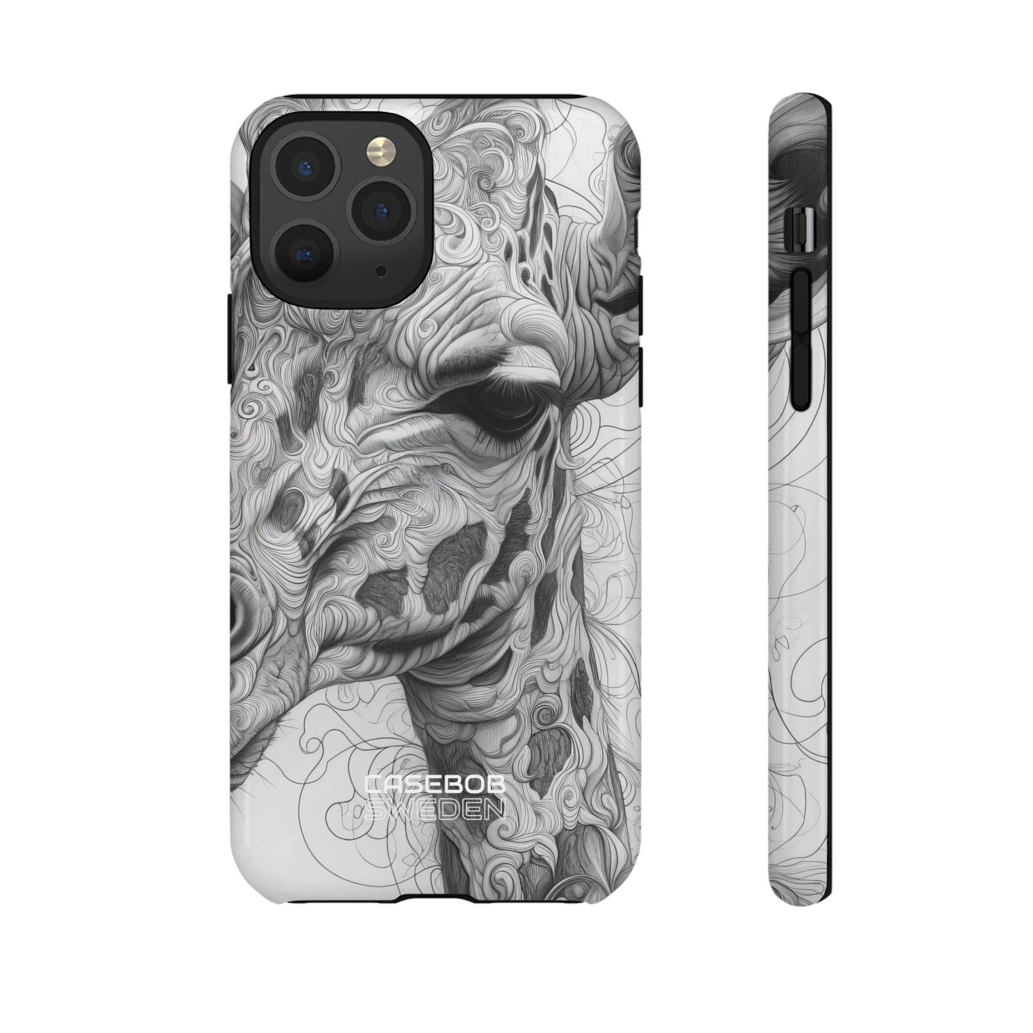Swirling Giraffe Art iPhone 11 - Tough