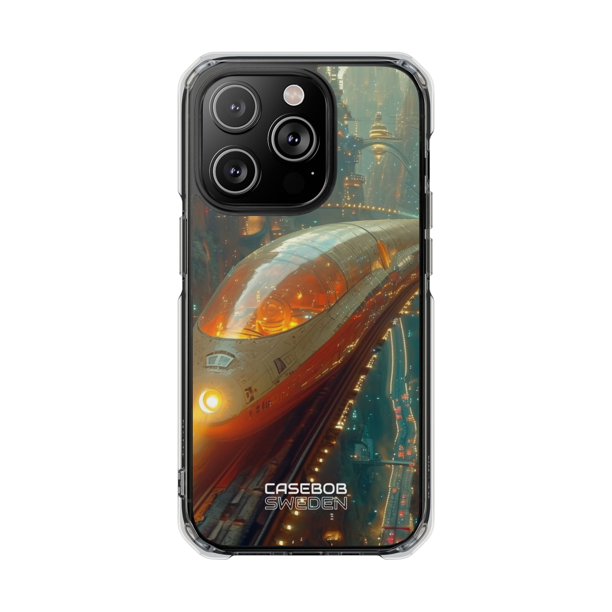Futuristic Train Odyssey iPhone 14 - Impact Clear+