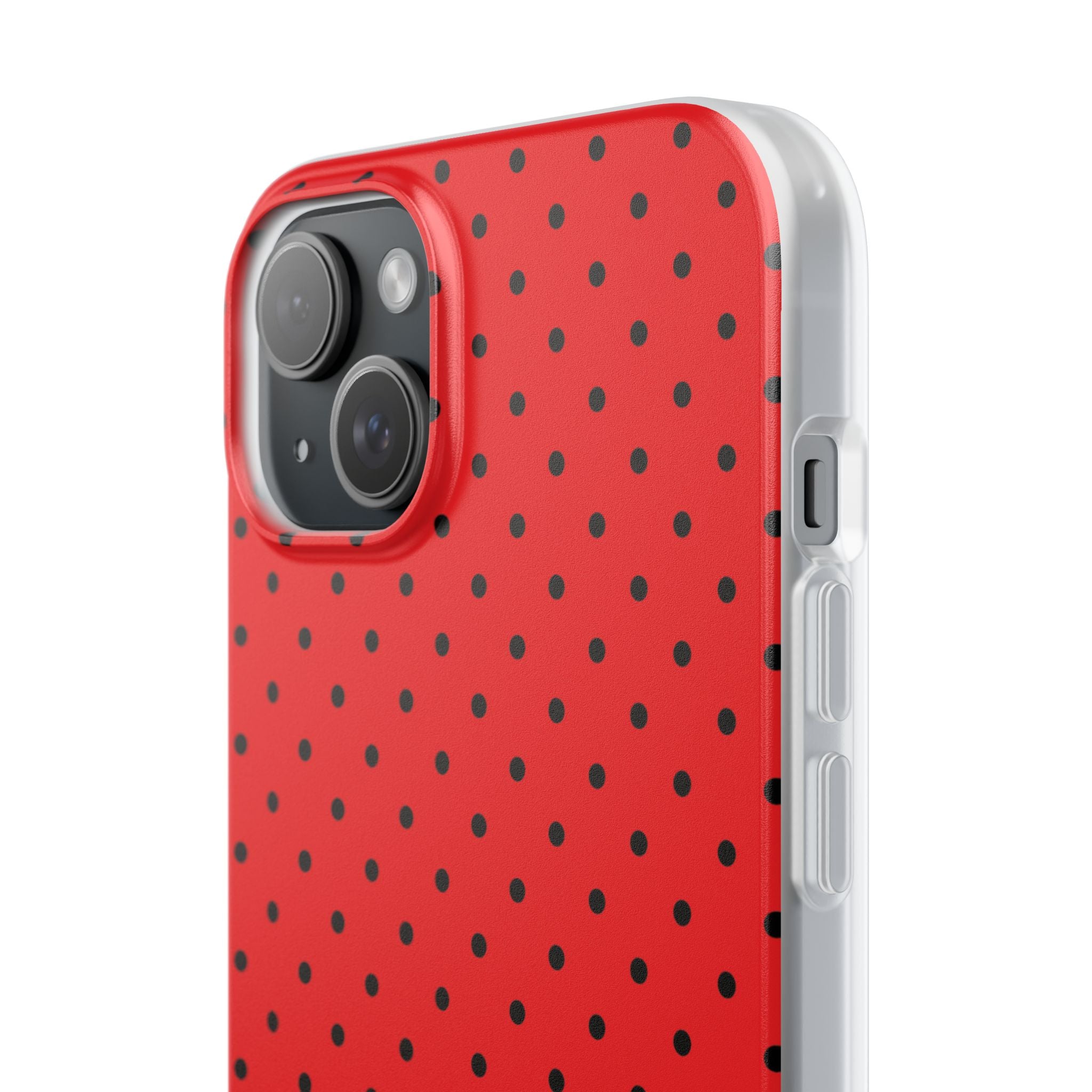 Crimson Dot Matrix iPhone 15 Plus Case - Soft
